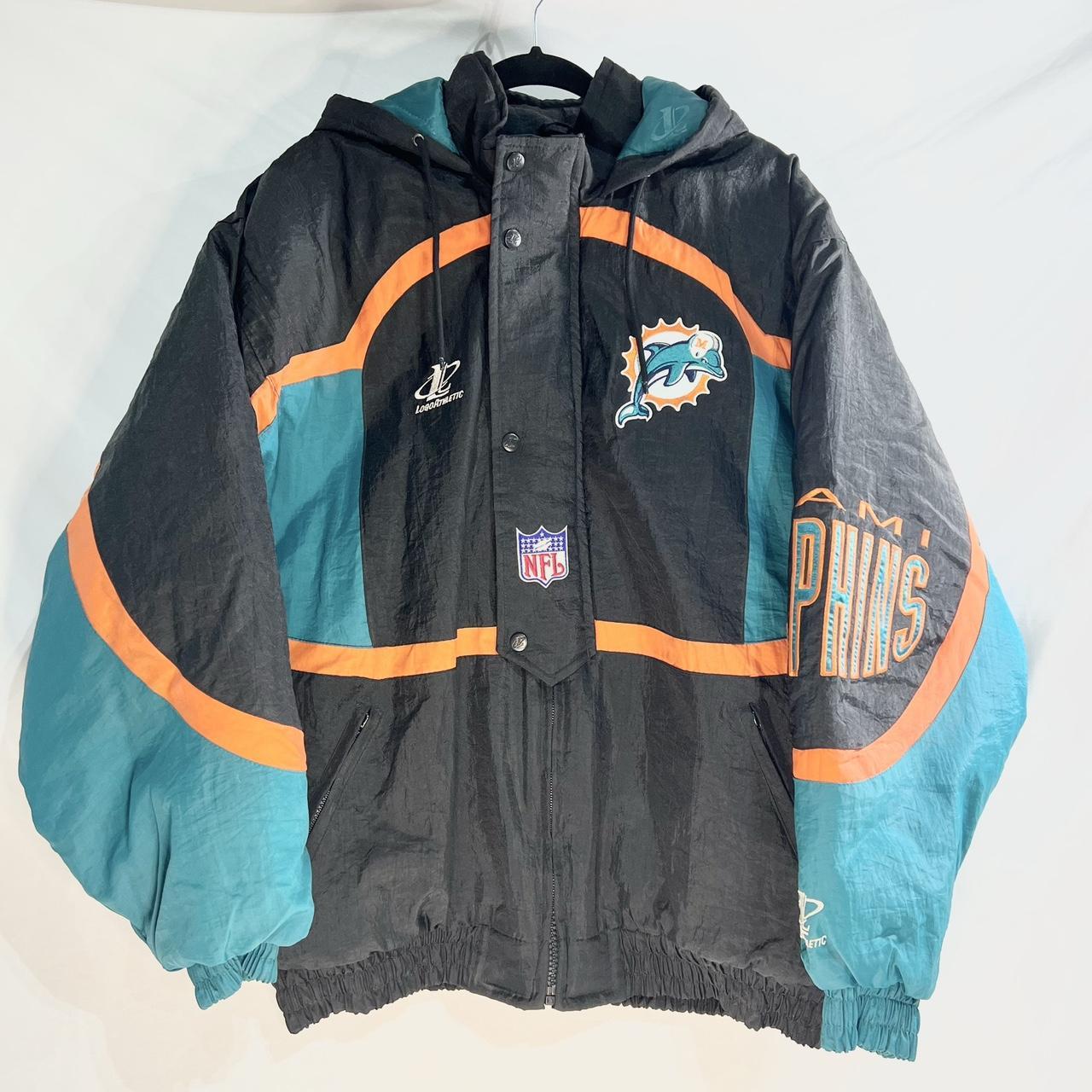 Vintage Miami Dolphins Hooded Winter Coat