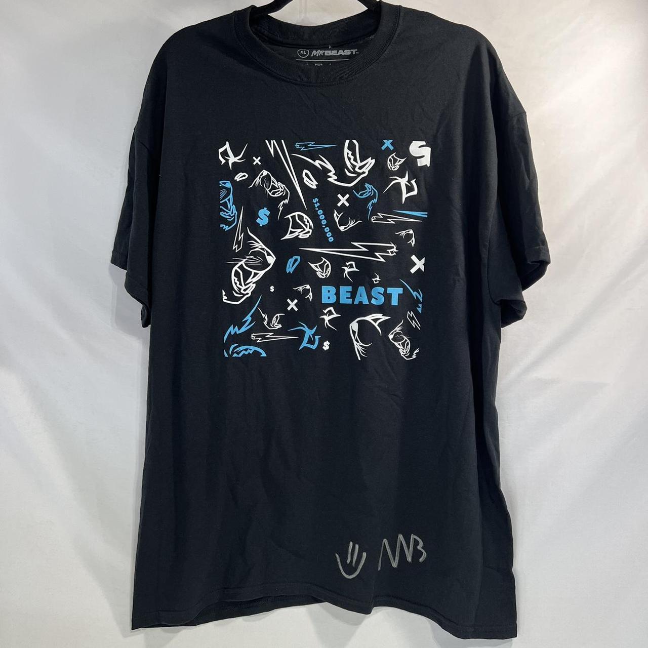 Mr. Beast 24 Hour Live Stream Real Signed T-Shirt XL... - Depop