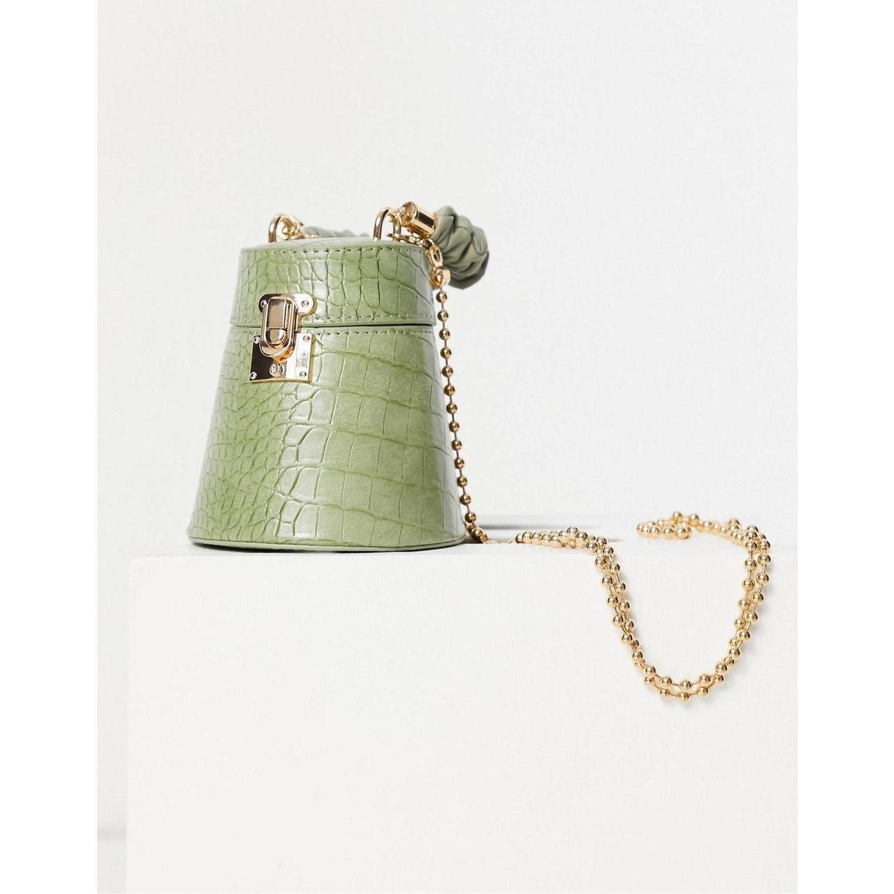 Ego x Molly Mae bucket crossbody bag Green croc... Depop