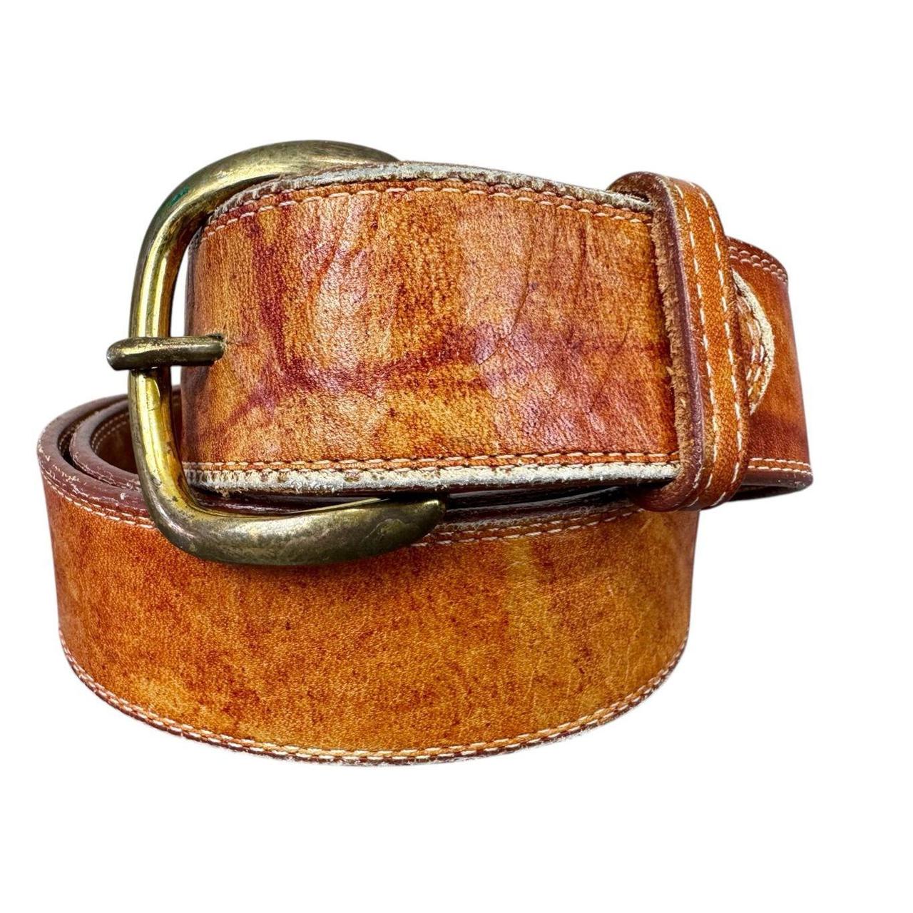 Women's Belt Tan/Brown – Justin top grain cowhide leather unisex