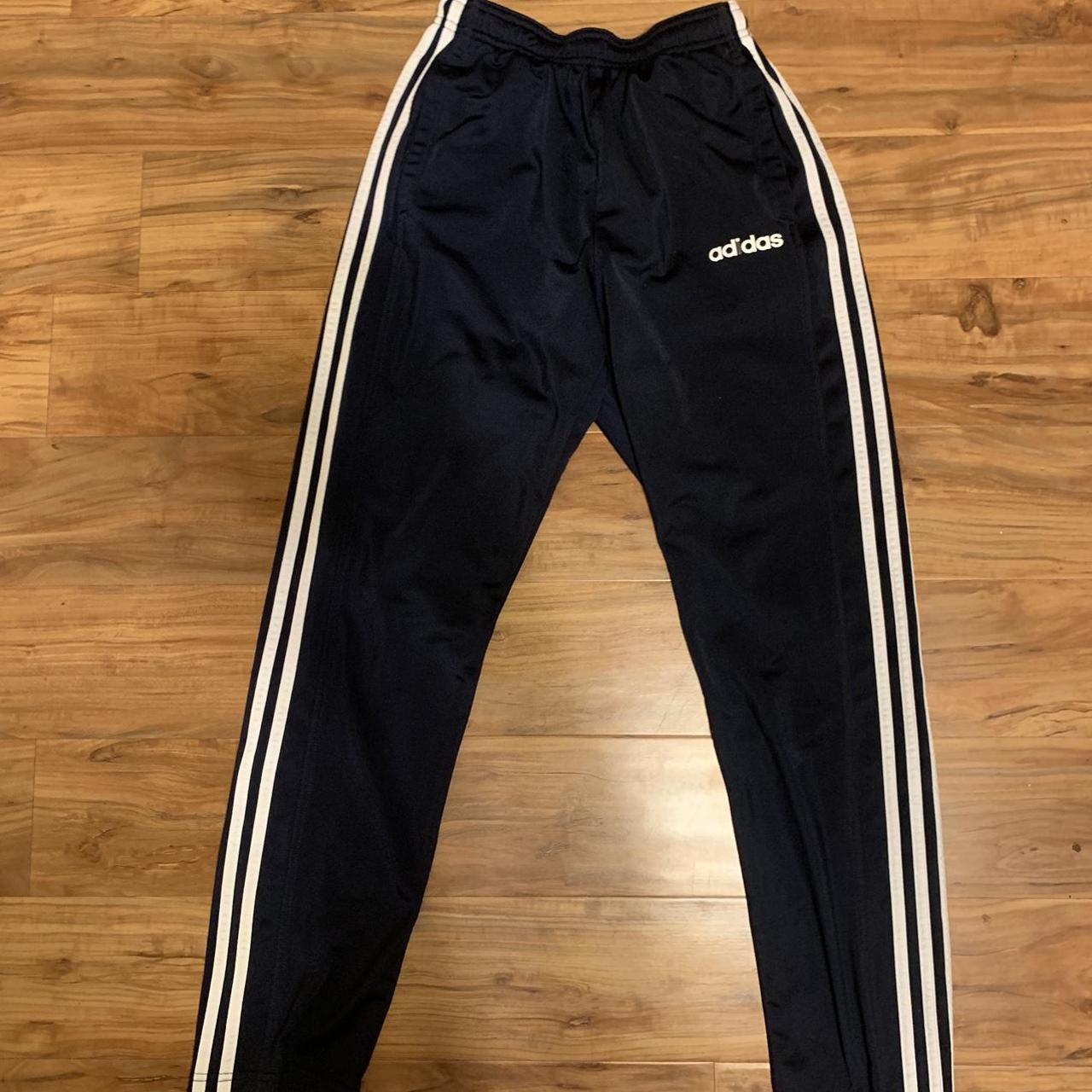 Adidas Men's Navy and White Joggers-tracksuits