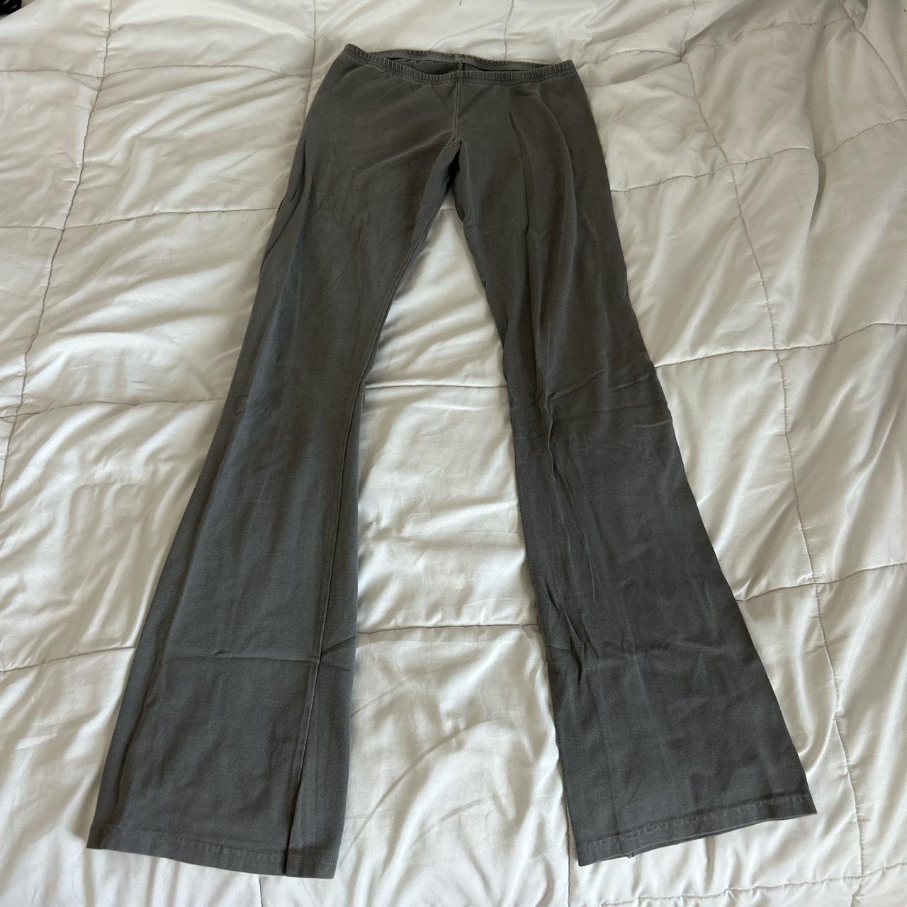 brandy melville grey low rise flare leggings Depop