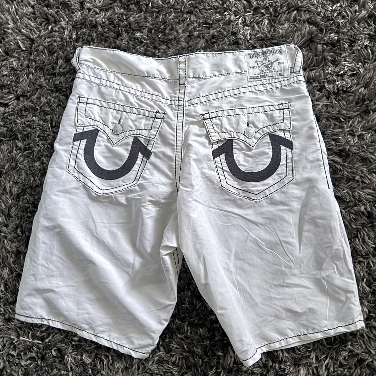 True religion outlet shorts white