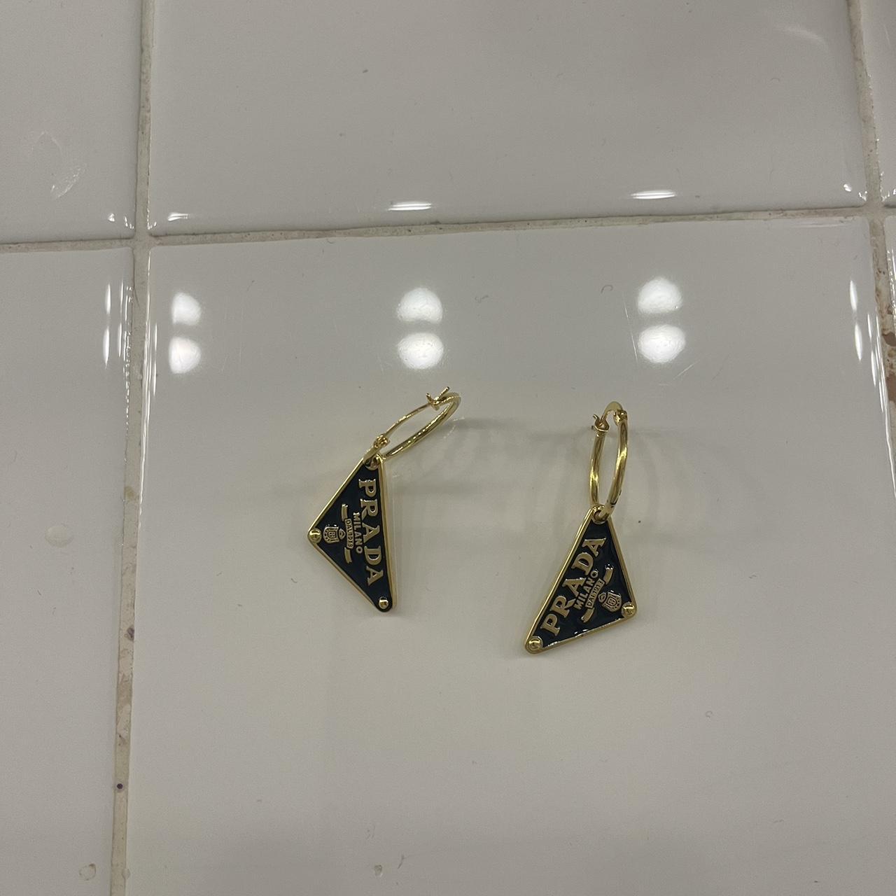 Authentic Prada dangling earrings Depop