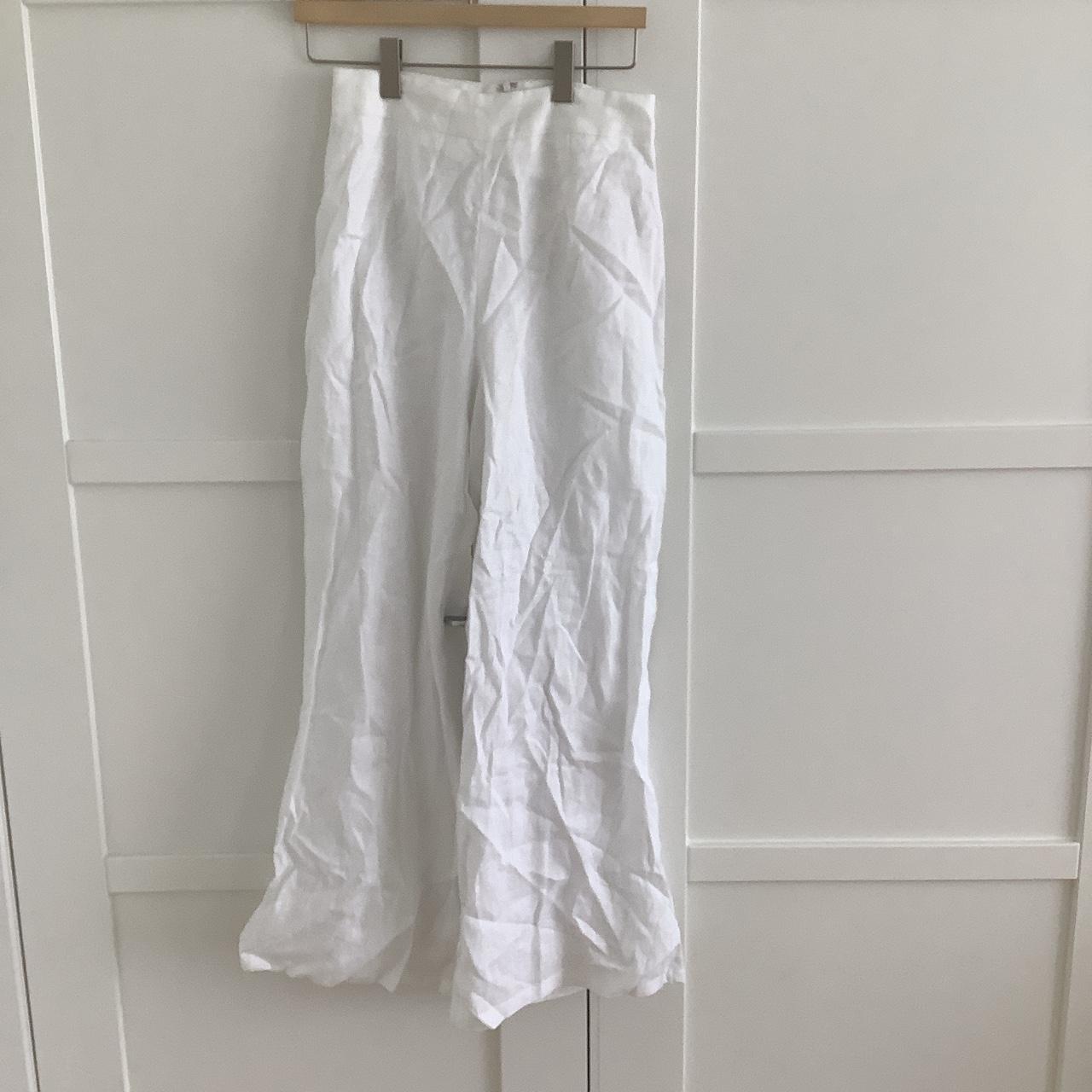 FLICK WHITE LINEN PANT