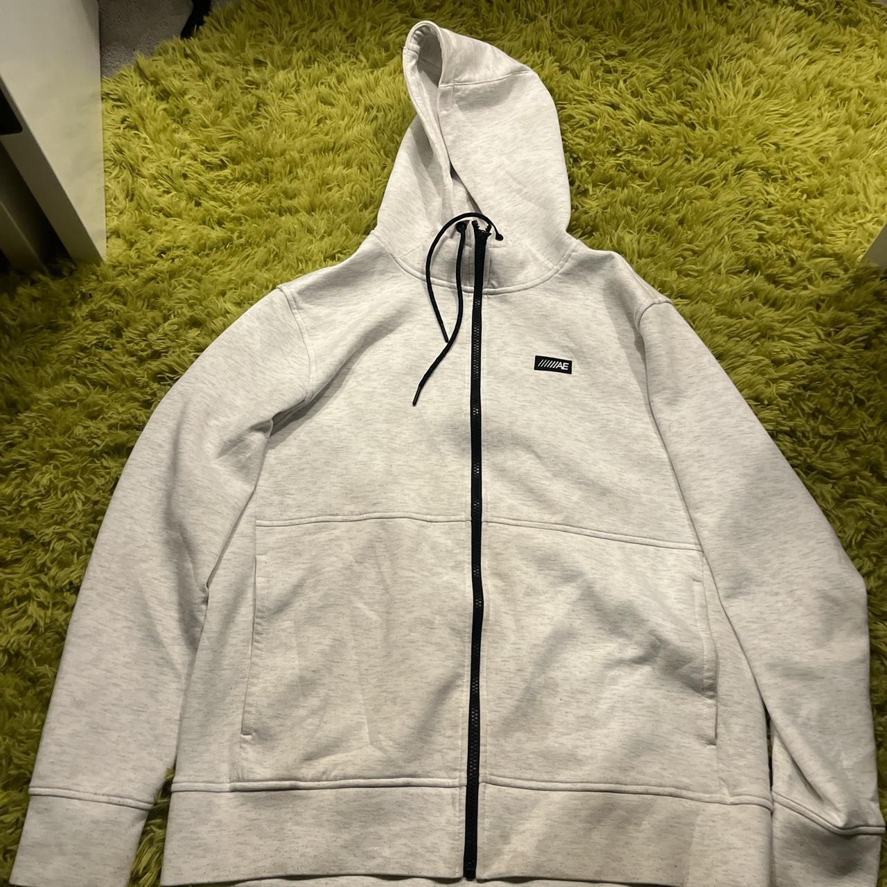 American Eagle white tracksuit hoodie, large - Depop