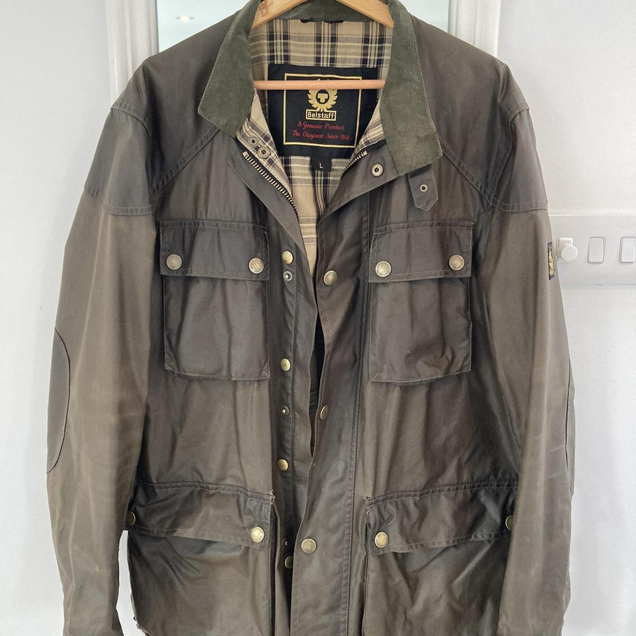 Belstaff Men's Green Jacket | Depop