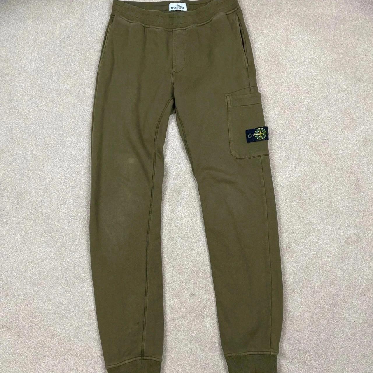 Stone Island Men's Khaki Joggers-tracksuits | Depop