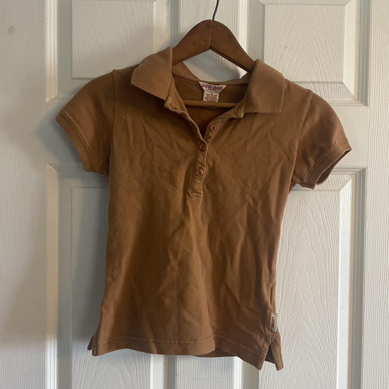 Guess jeans vintage polo crop top size small