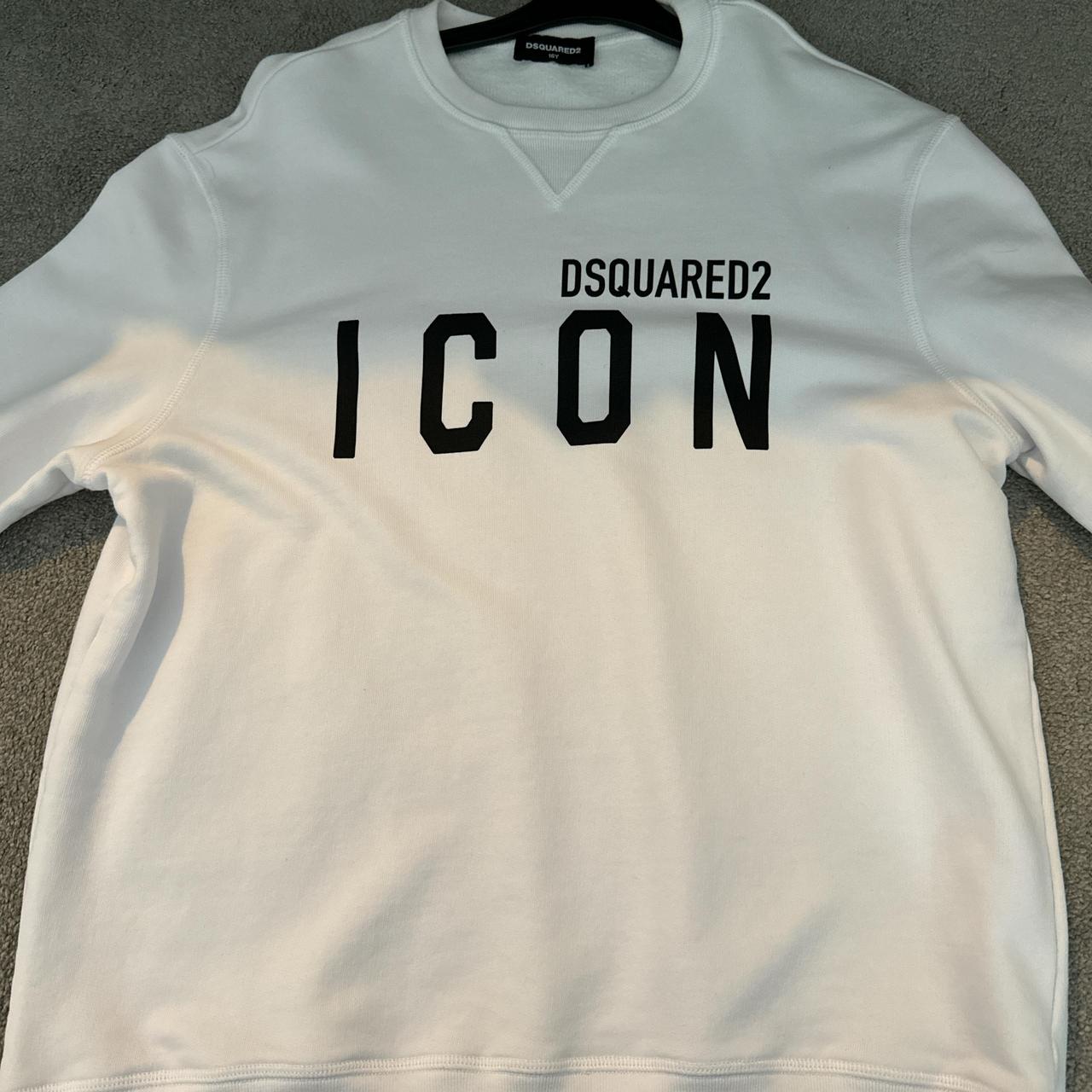 Dsquared2 white jumper hotsell