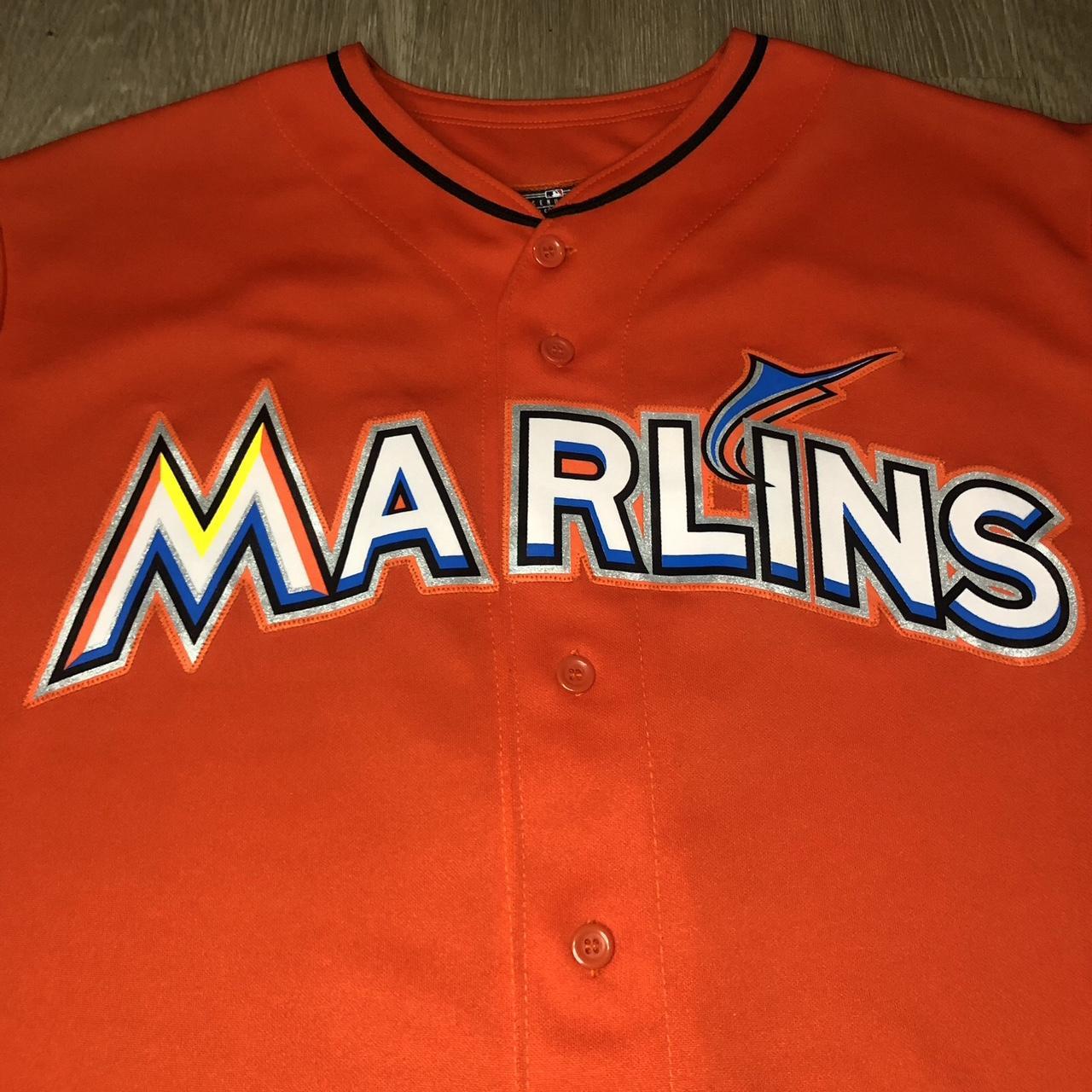 Vintage Majestic MLB Miami Marlins Jose Reyes #7 - Depop