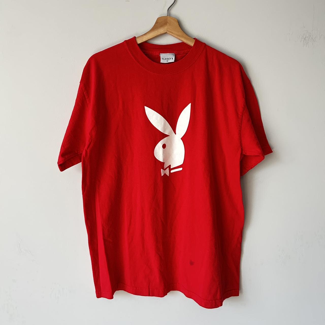 トップス PLAYBOY vintage shirts M Vintage Men's Playboy T-Shirt Large L Gray Black Logo