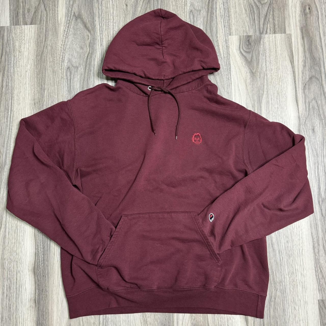 Earl sweatshirt X champion collab burgundy hoodie. Depop