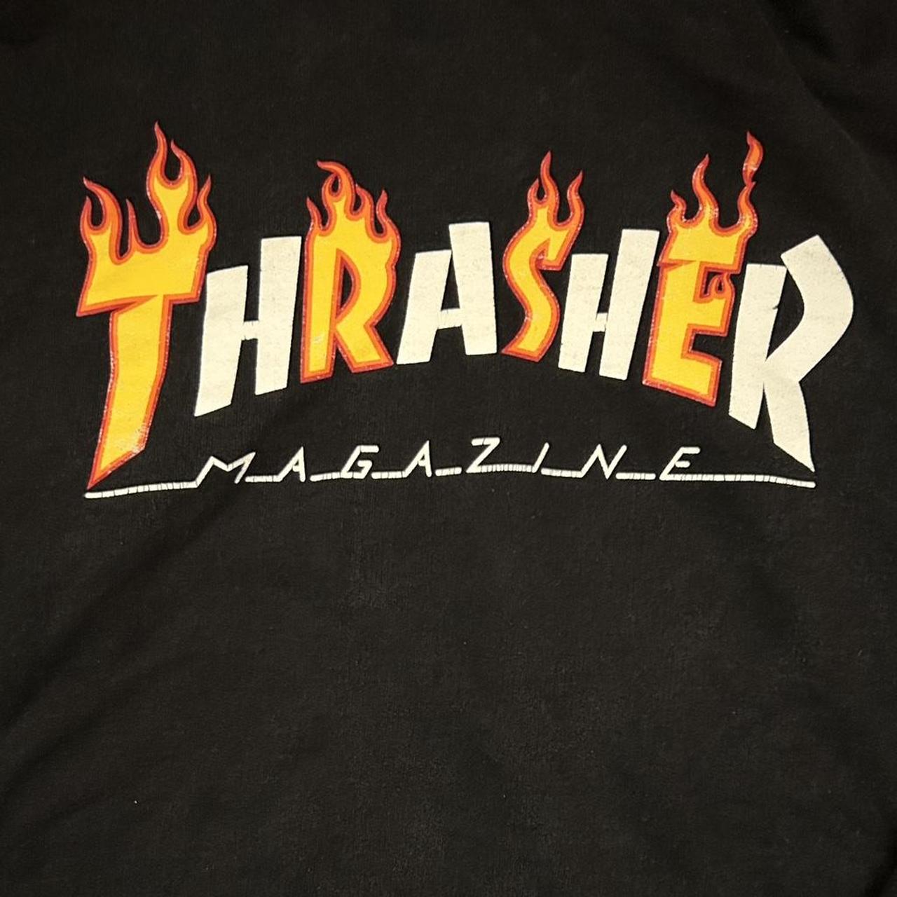 Thrasher Men's Black Hoodie | Depop