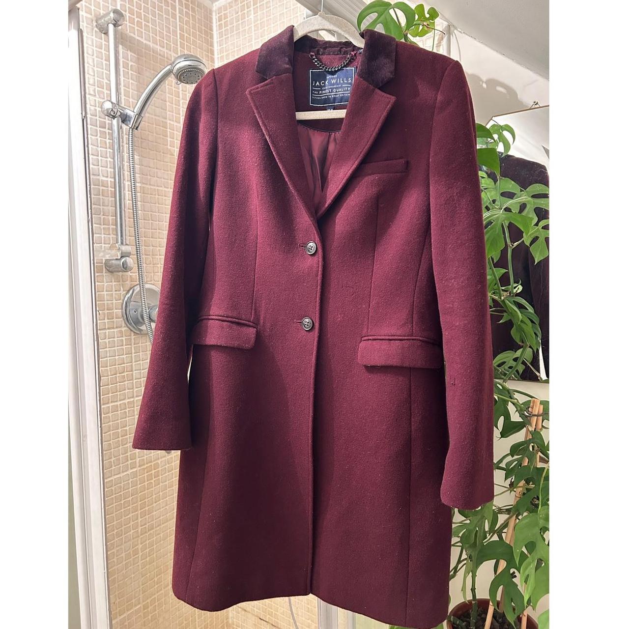 Jack wills shop burgundy coat