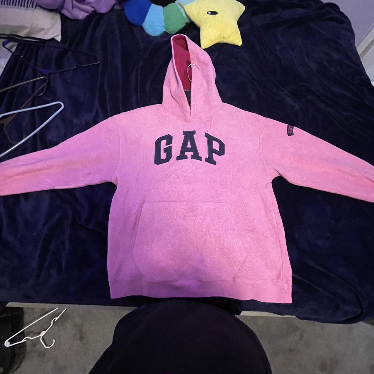 Pink Gap vintage hoodie Fits good but the hood fits... - Depop