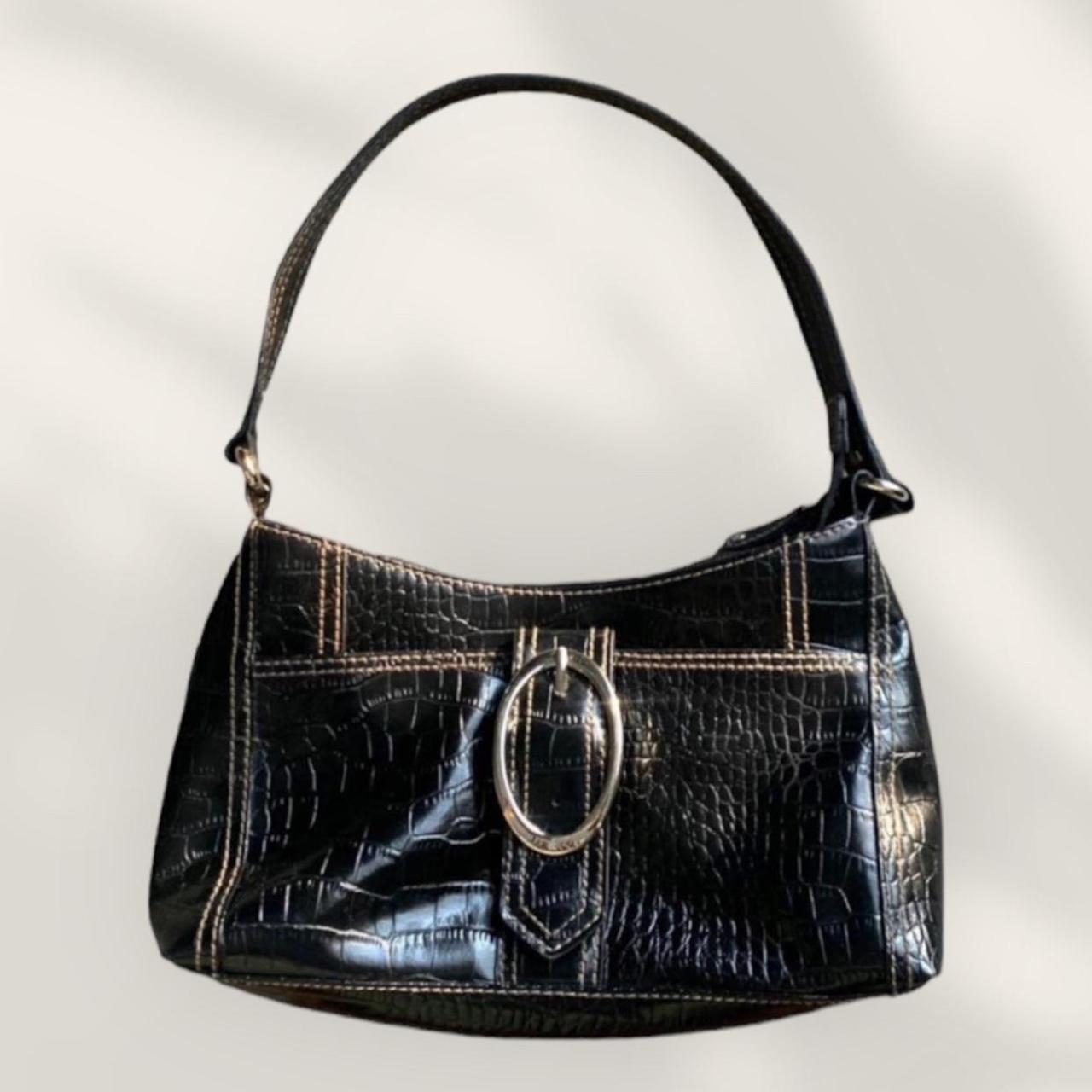 Nine West Women's Black and Silver Bag | Depop