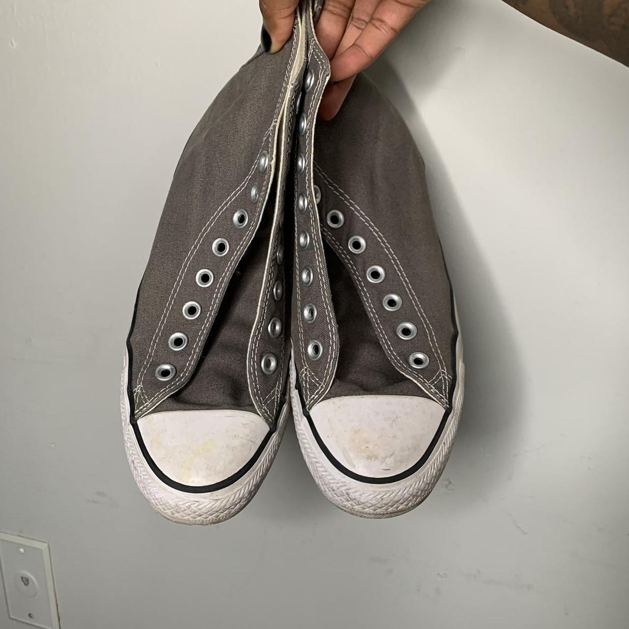 grey leather converse womens