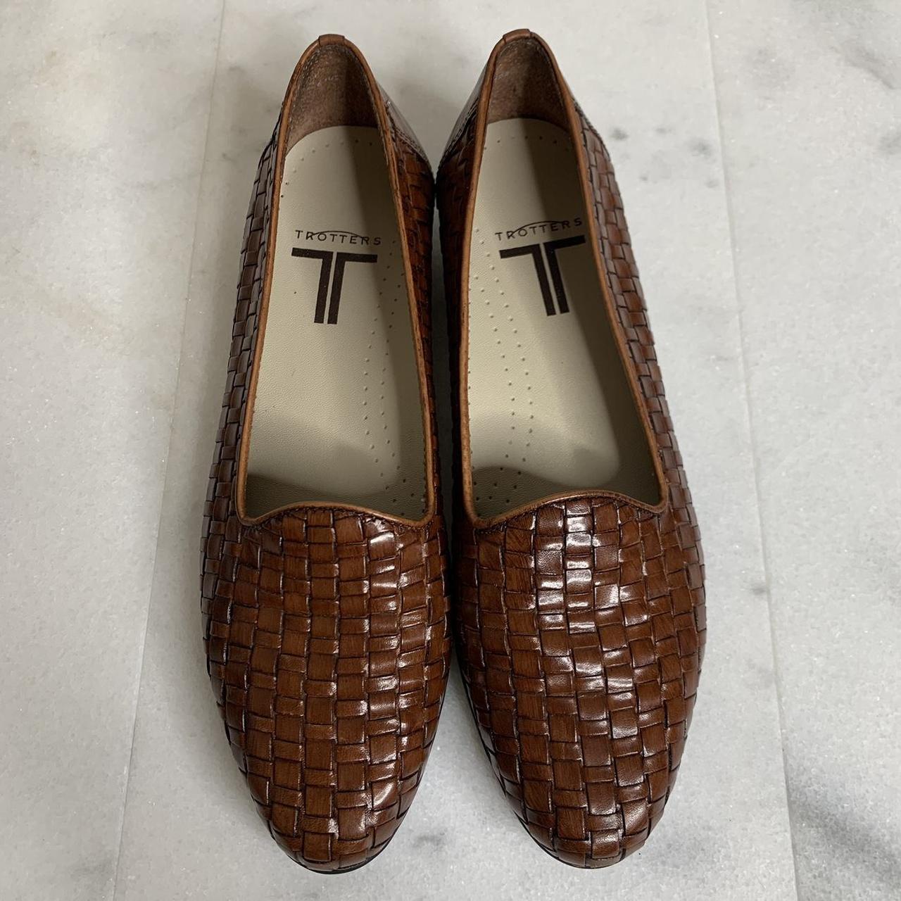 brown leather loafers excellent... - Depop