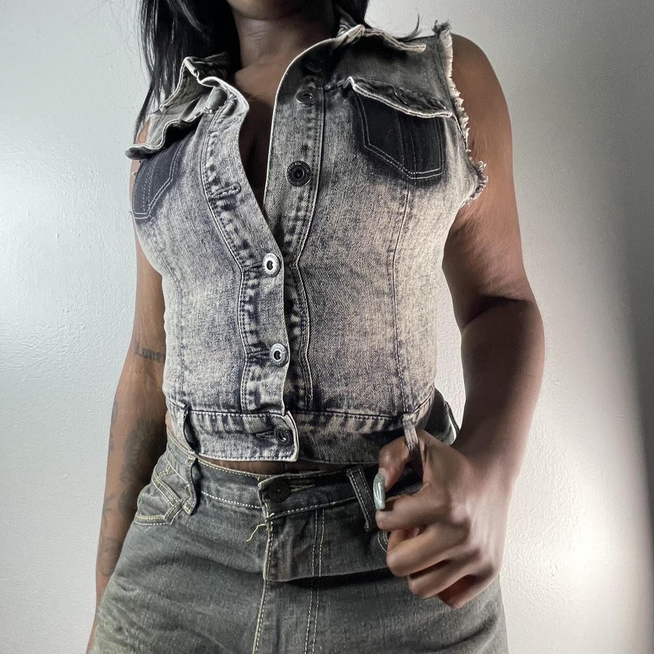 Womens denim hot sale motorcycle vest