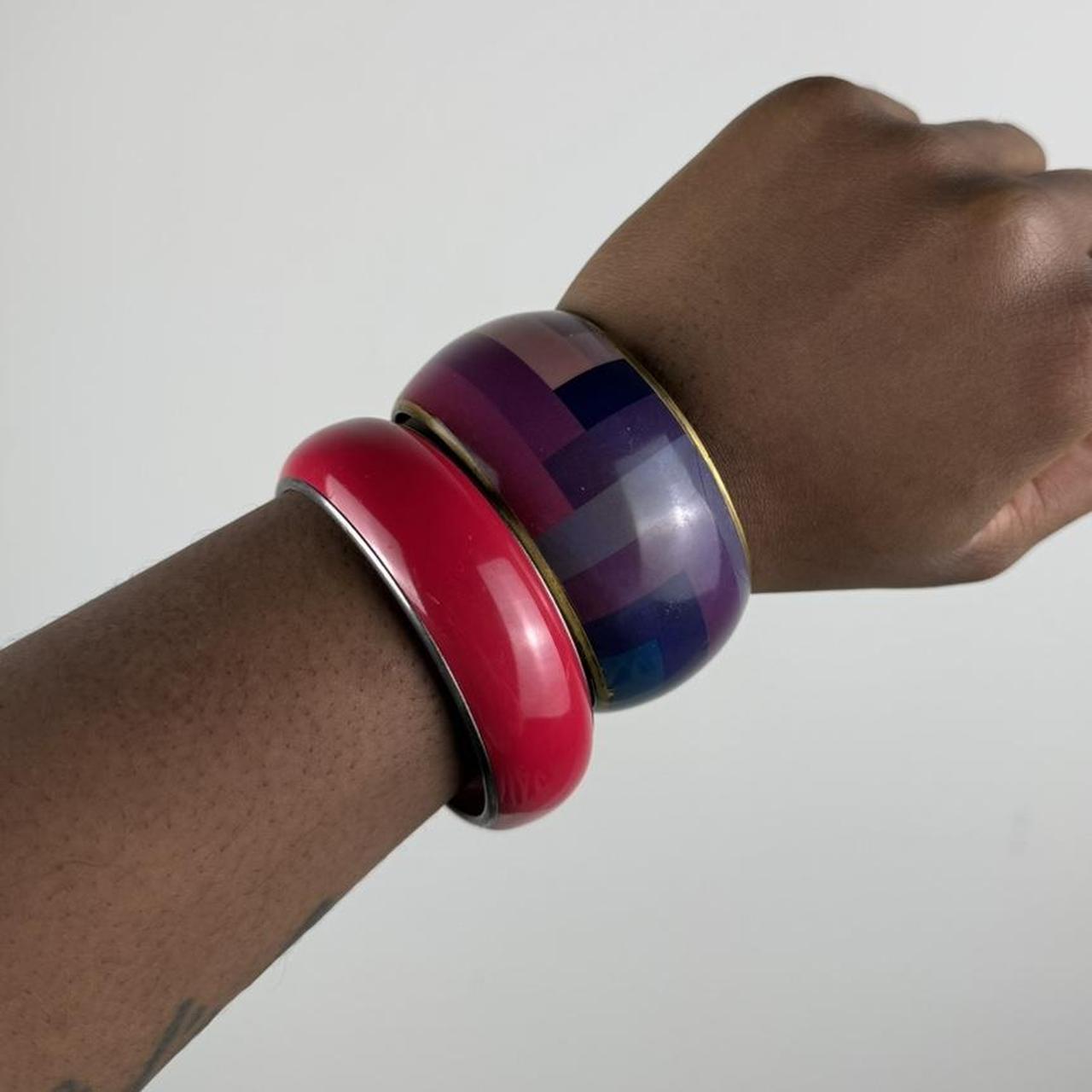 Women's Bracelet - Multi/Red – Boho bangle stack … - image 1