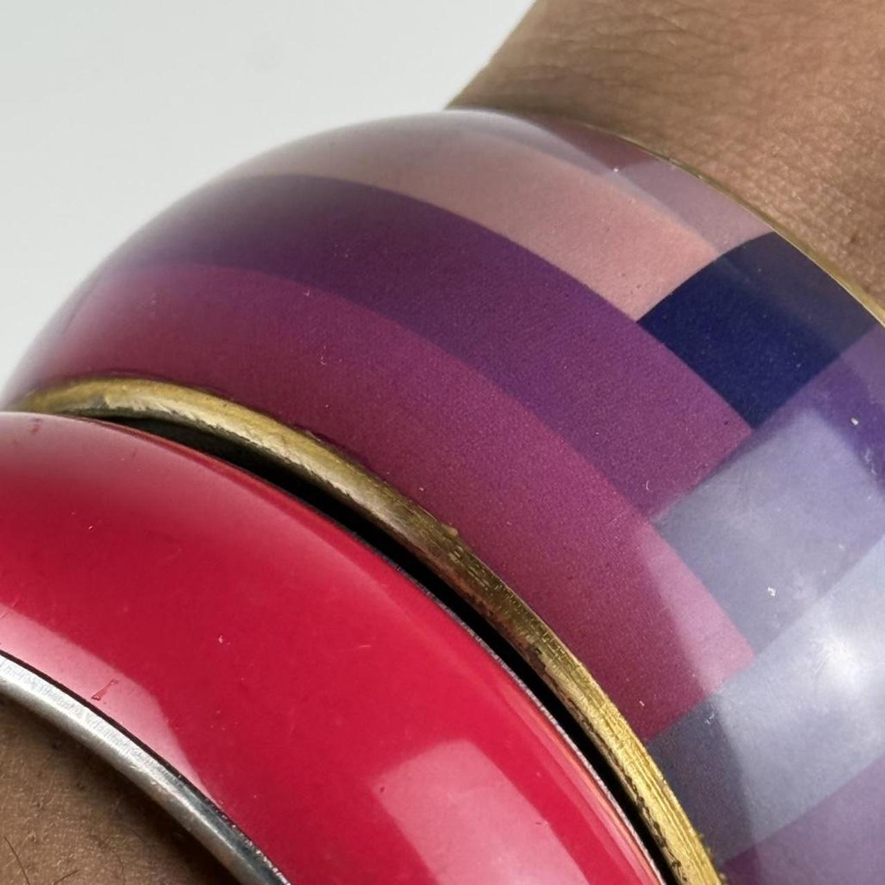 Women's Bracelet - Multi/Red – Boho bangle stack … - image 2