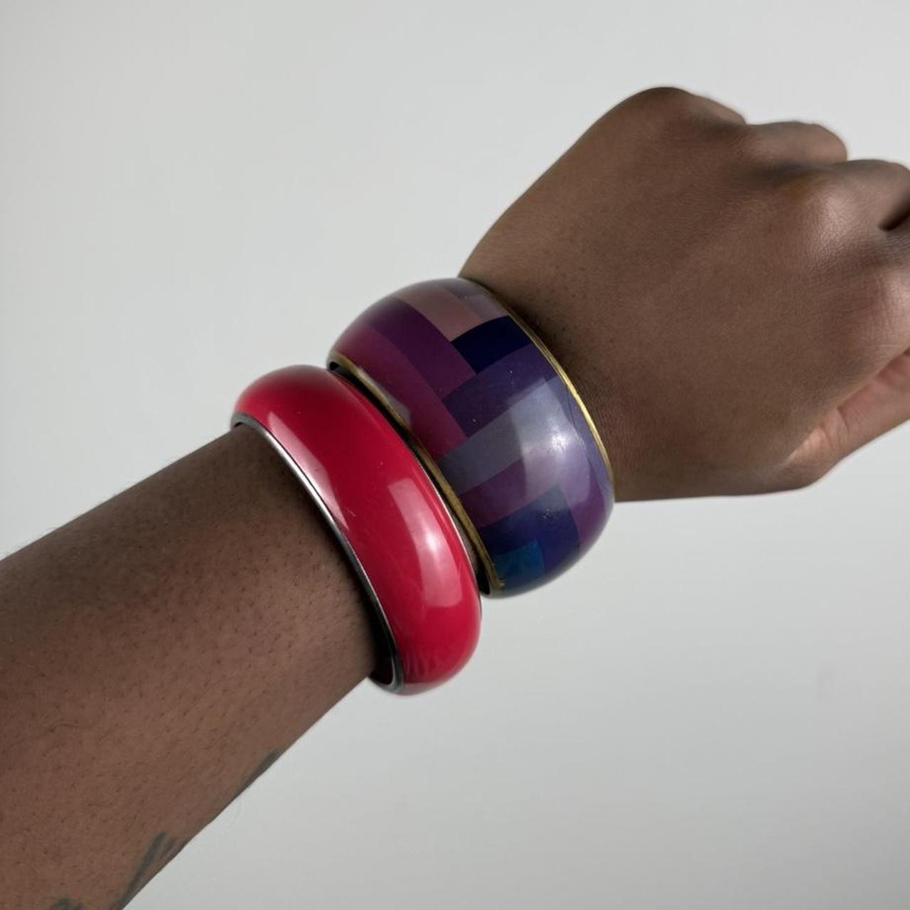 Women's Bracelet - Multi/Red – Boho bangle stack … - image 5