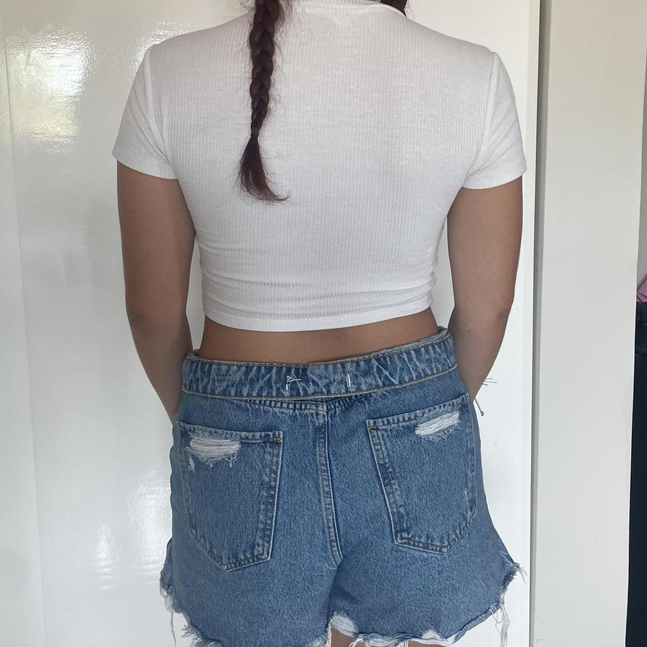 Bcbgeneration Womens White Crop Top Depop