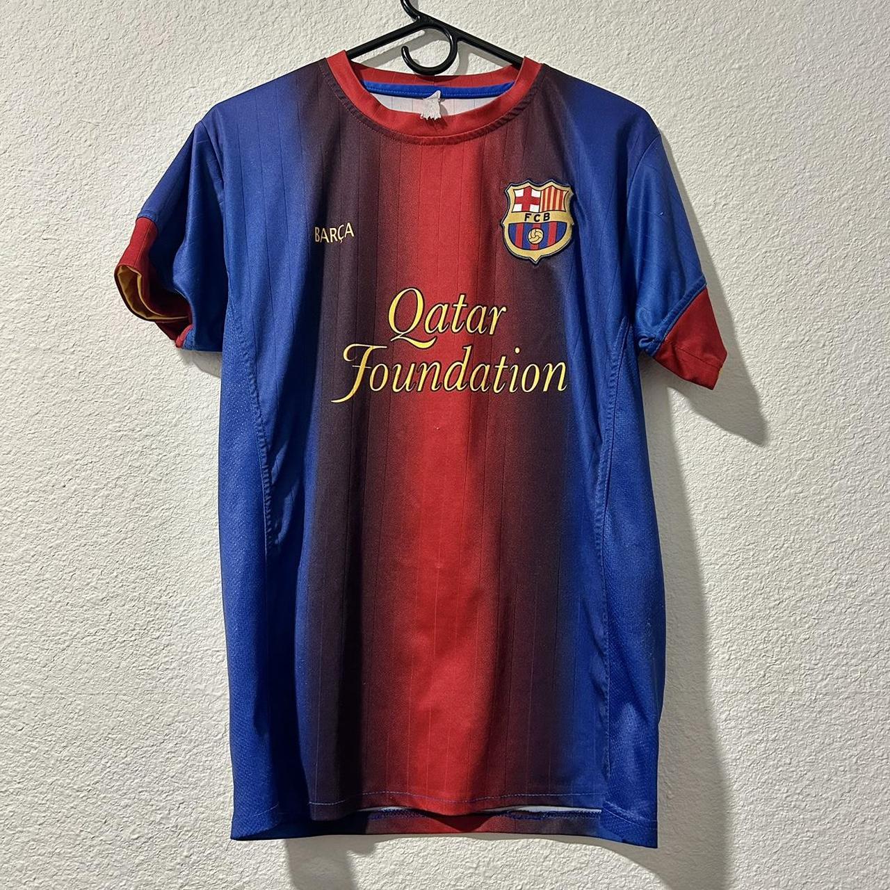 Barcelona Nike シャツ 青 赤 Qatar Foundation 100% Authentic FC Barcelona Nike Home Kit Jersey Qatar