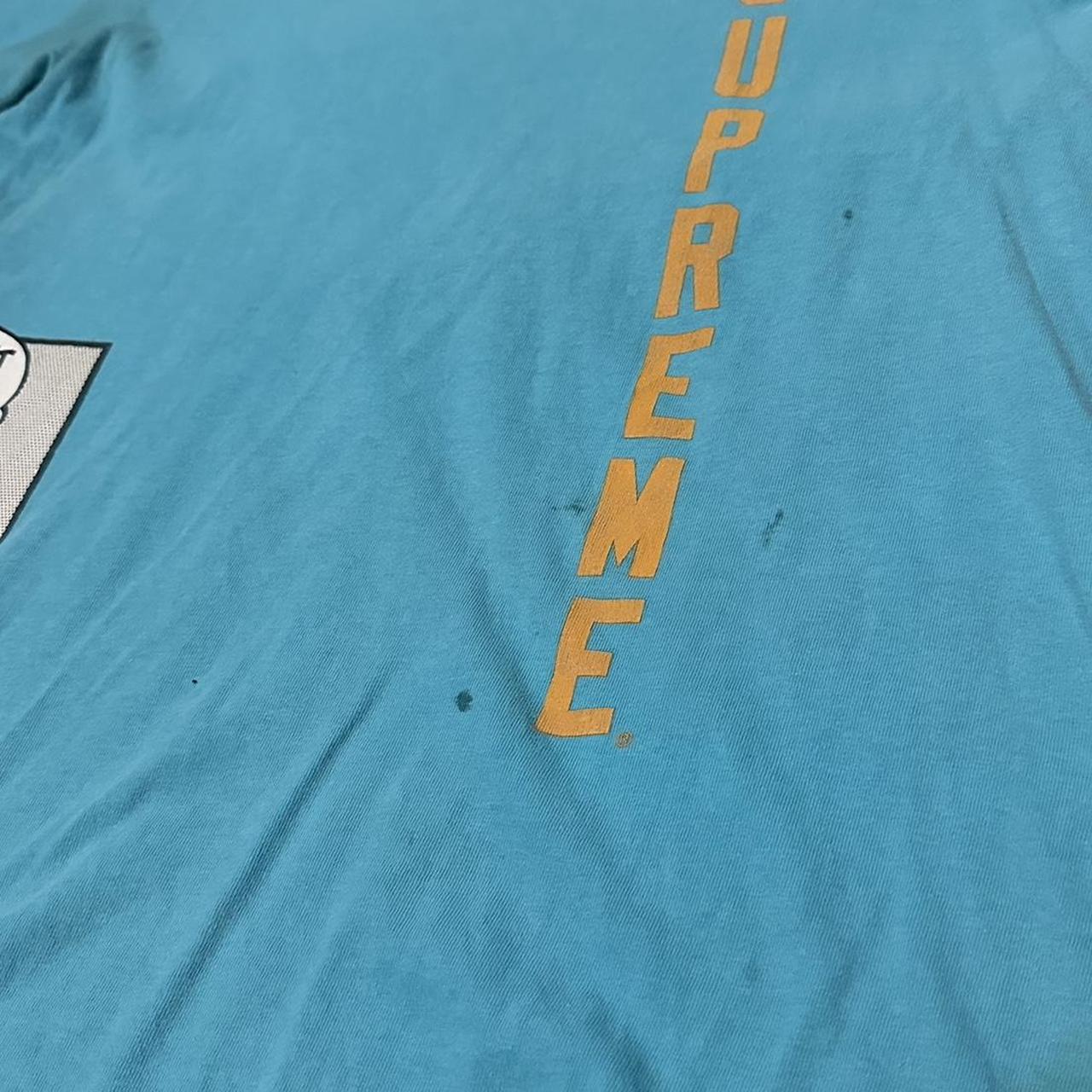 Blue Supreme Thrasher Boyfriend tee Few spots on... - Depop