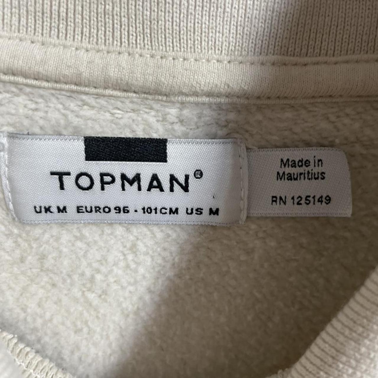 Topman Men's Tan and Navy Sweatshirt (2)
