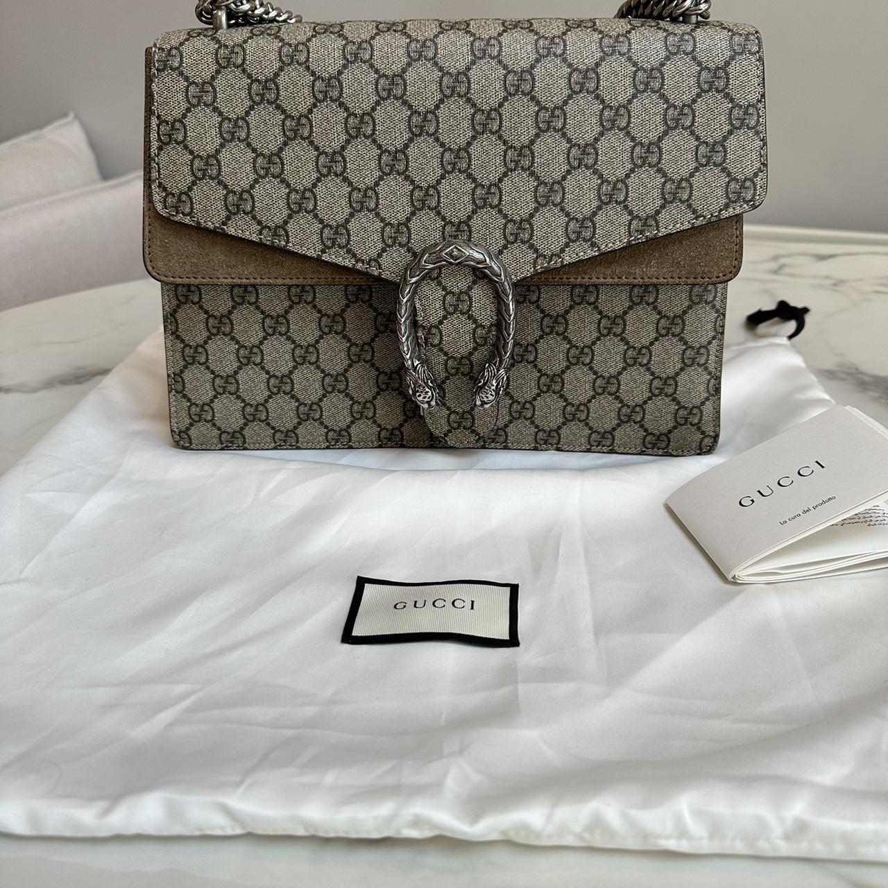 Gucci medium Dionysus bag, canvas and suede. RRP is... - Depop