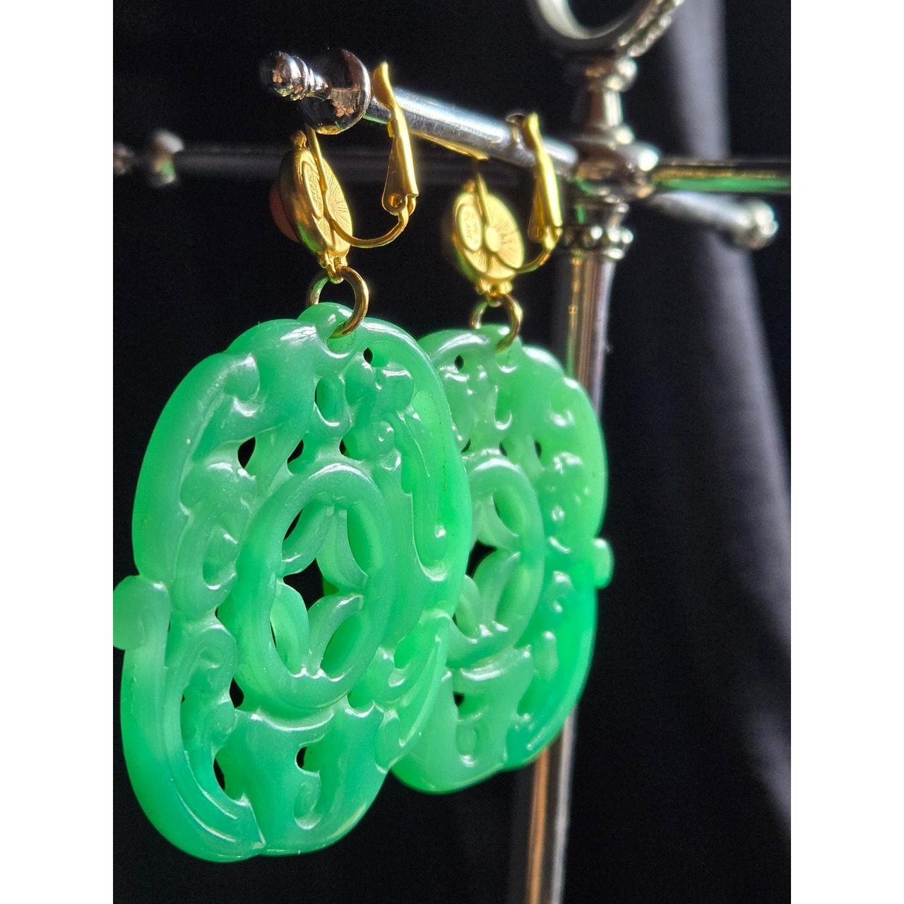 Kenneth Jay Lane Women's Earrings - Green – Vinta… - image 7