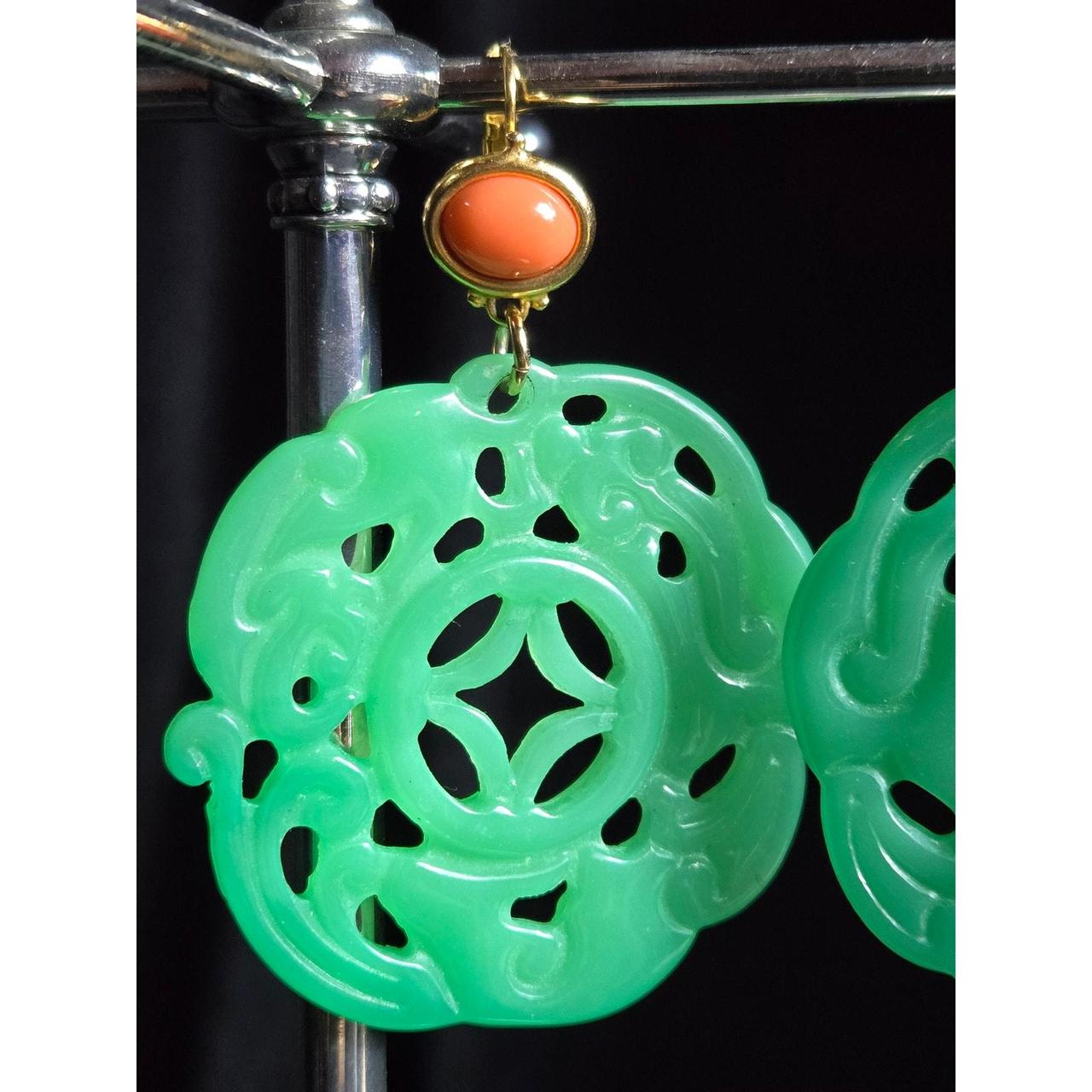 Kenneth Jay Lane Women's Earrings - Green – Vinta… - image 4