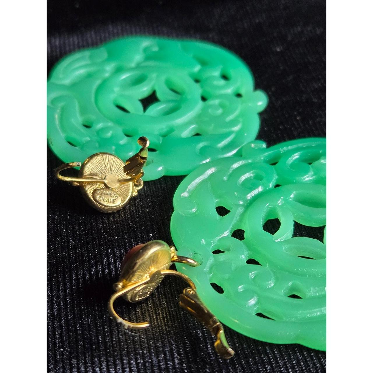 Kenneth Jay Lane Women's Earrings - Green – Vinta… - image 8
