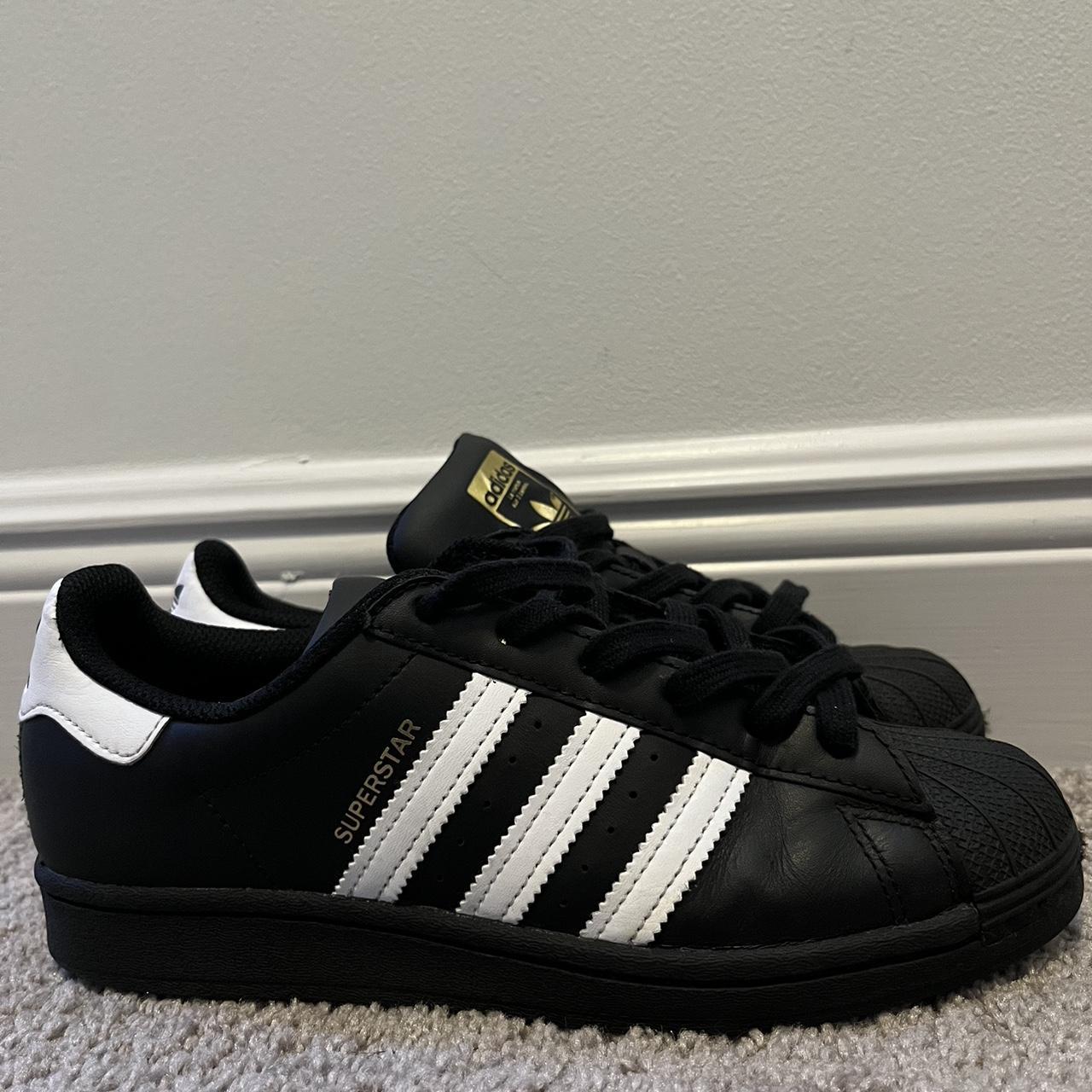 Adidas Black and White Trainers | Depop