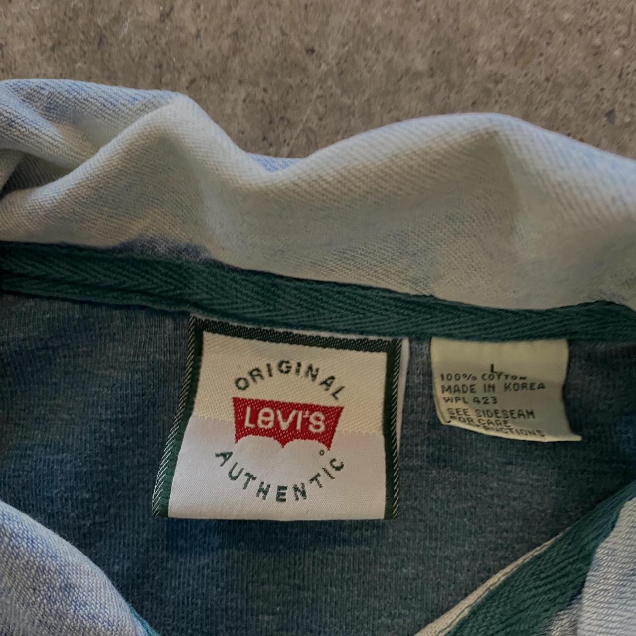 Vintage 90s Levi’s Rugby Shirt Shoulder 24” Pit to... Depop
