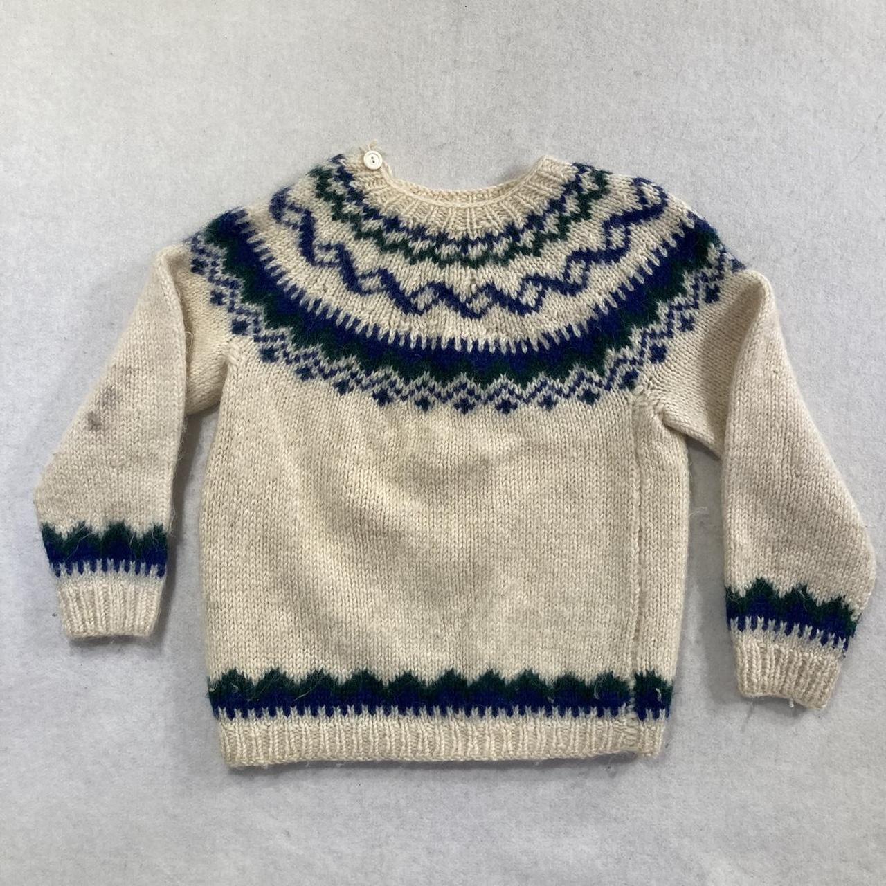 Vintage Knitted Fair Isle Sweater Simple yet... - Depop