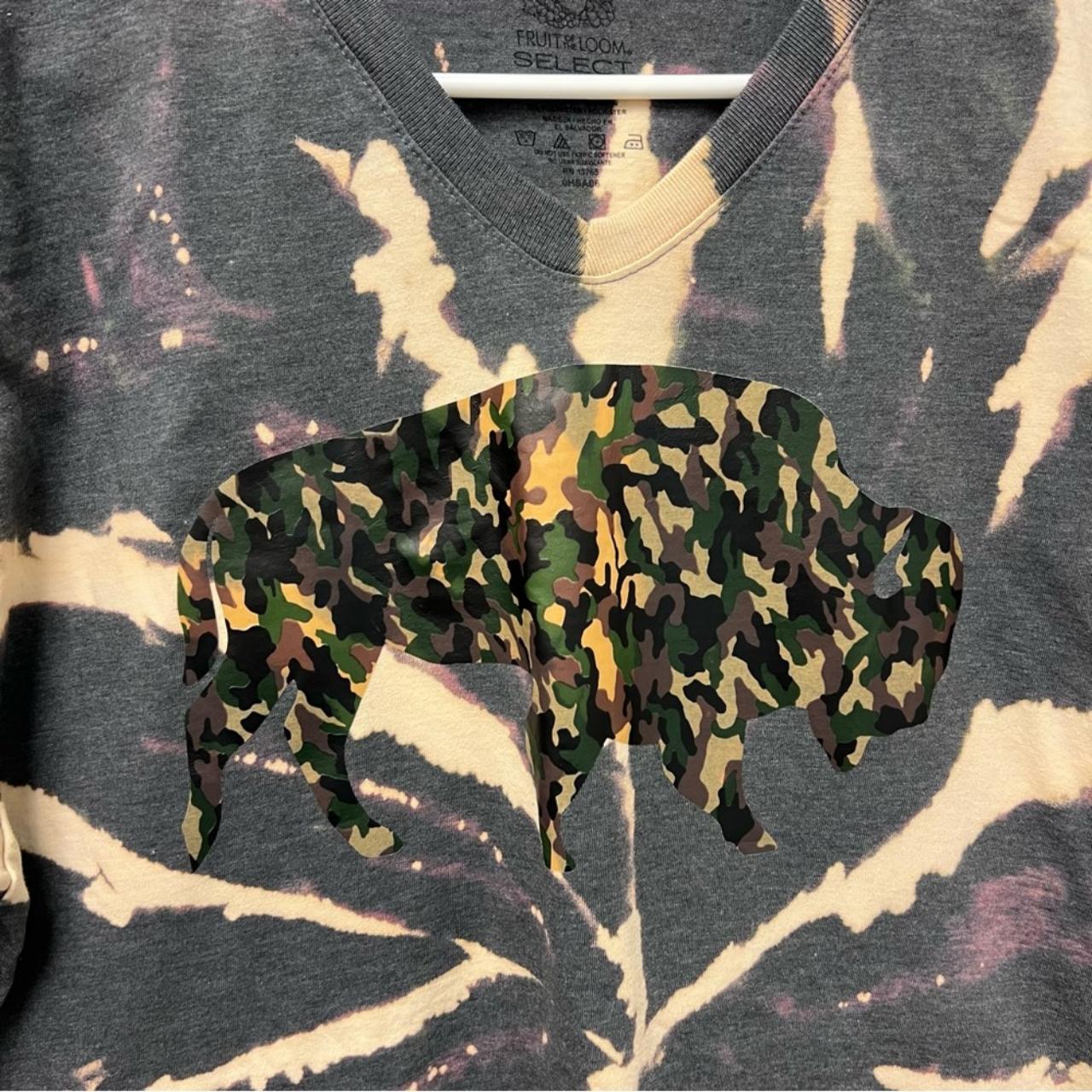 Buffalo Bills Dark Gray Camouflage Buffalo V Neck - Depop