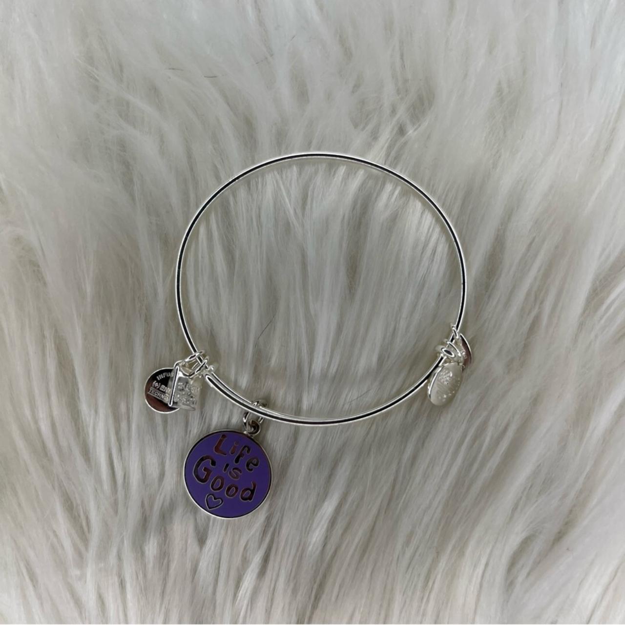 Alex and Ani Color Infusion Life is Good Purple and... - Depop