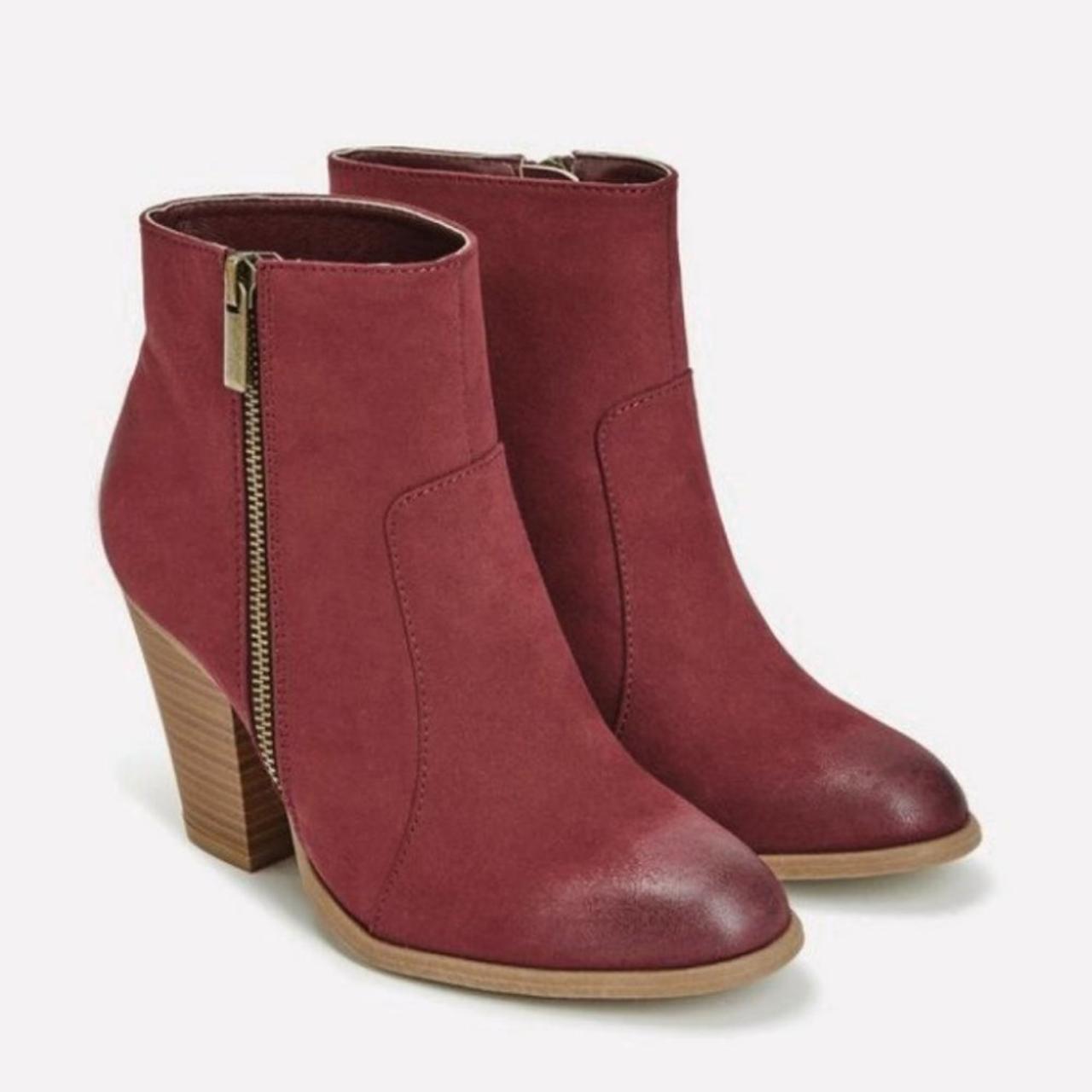 Justfab burgundy outlet booties