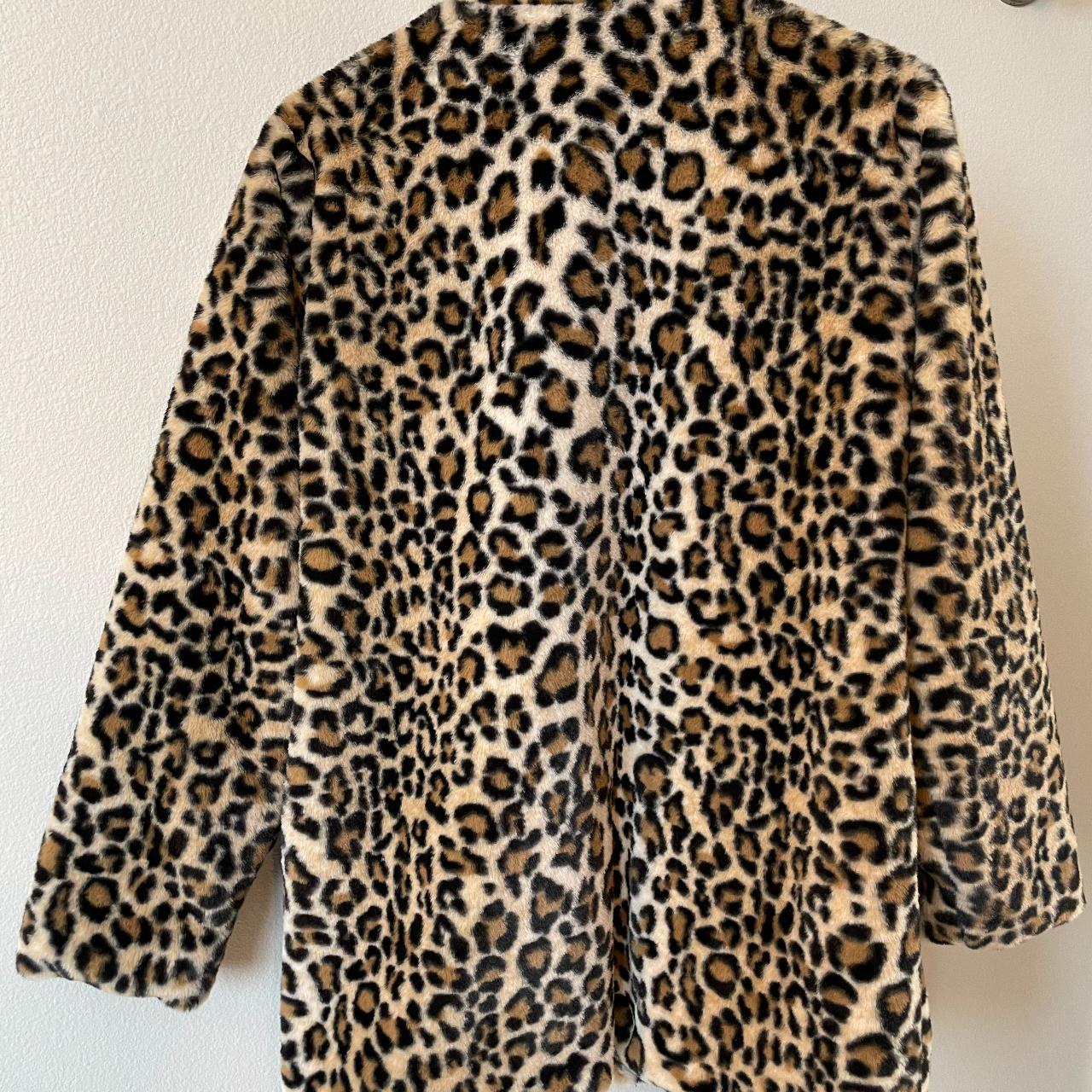 Francesca's Leopard Faux Fur Coat (Mi Ami... - Depop