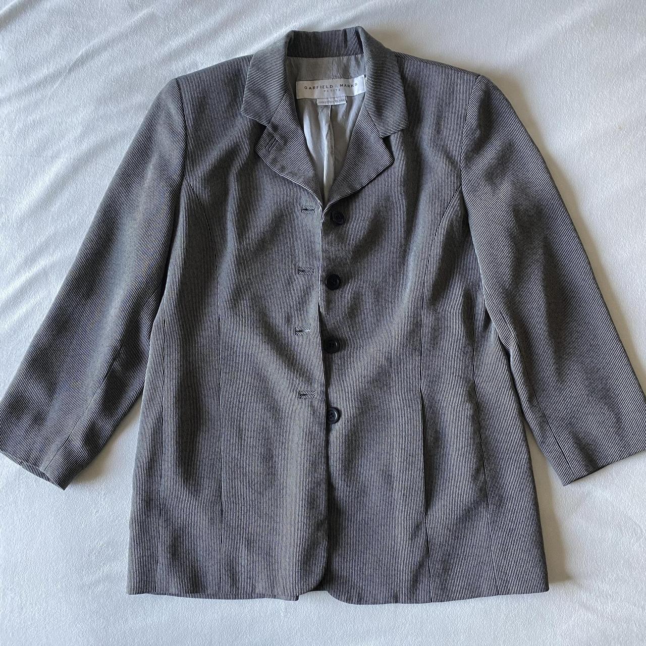 Women's Black and Grey Tailored-jackets | Depop