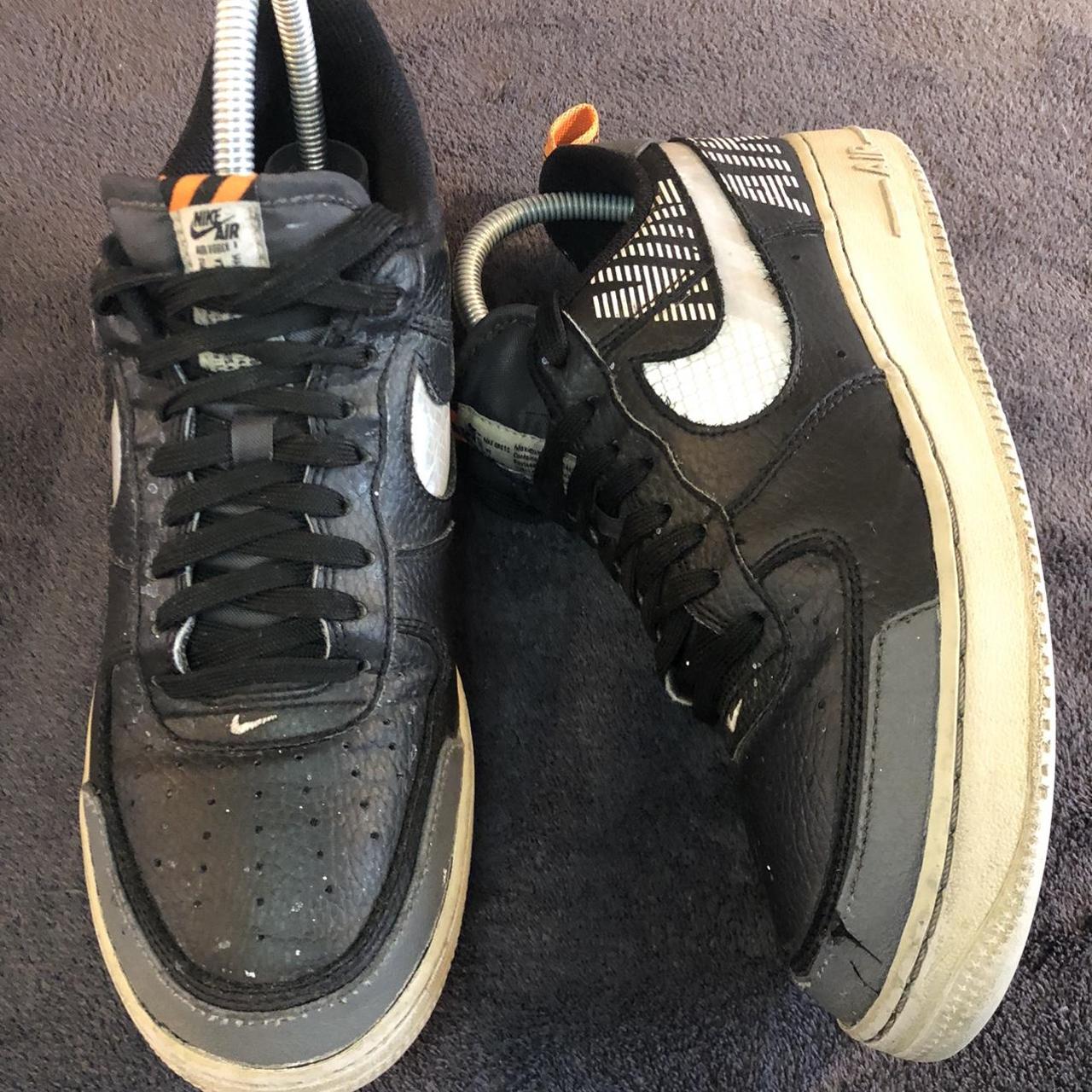 black and grey air force 1