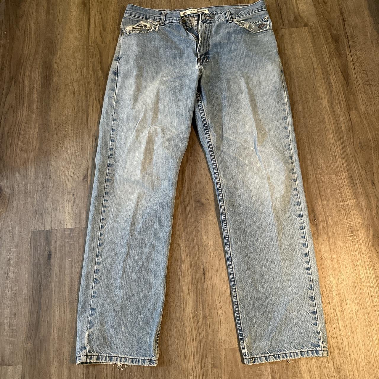 Harley Davidson Loose Straight Pant 36x32 - Depop