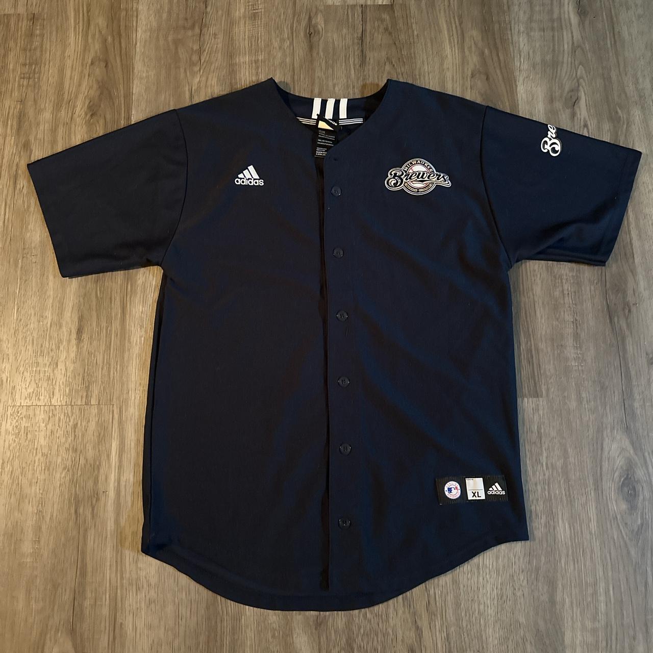 Milwaukee Brewers Baseball Jersey size XL Adidas MLB... Depop