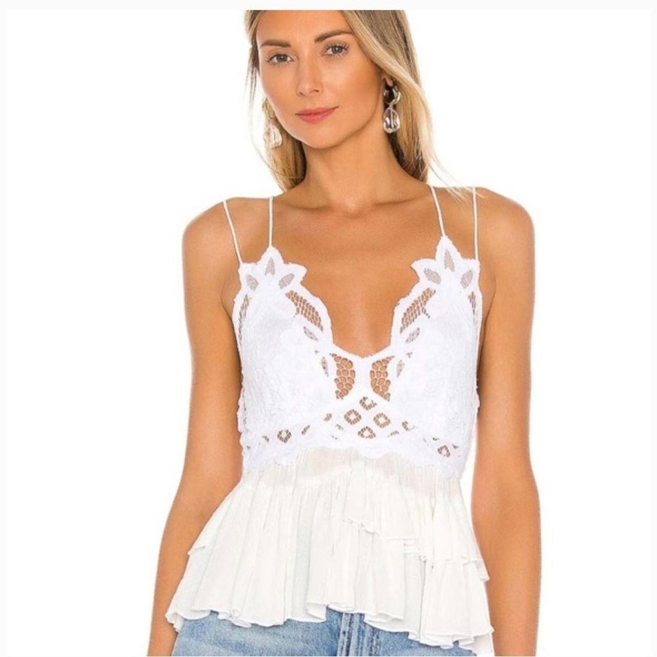 NWT Free selling People White Adella lace Cami