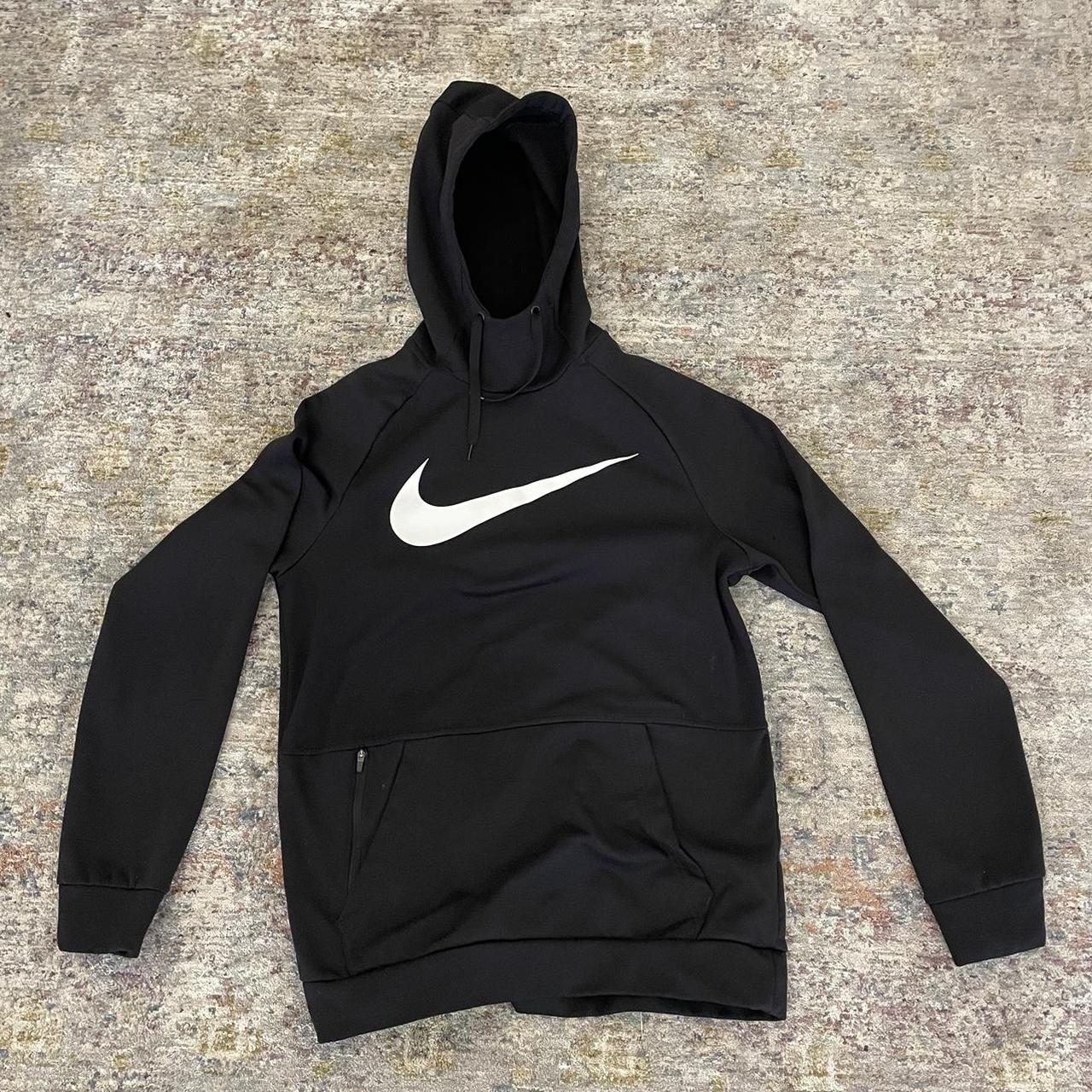 Nike hoodie Black Size small Excellent condition - Depop