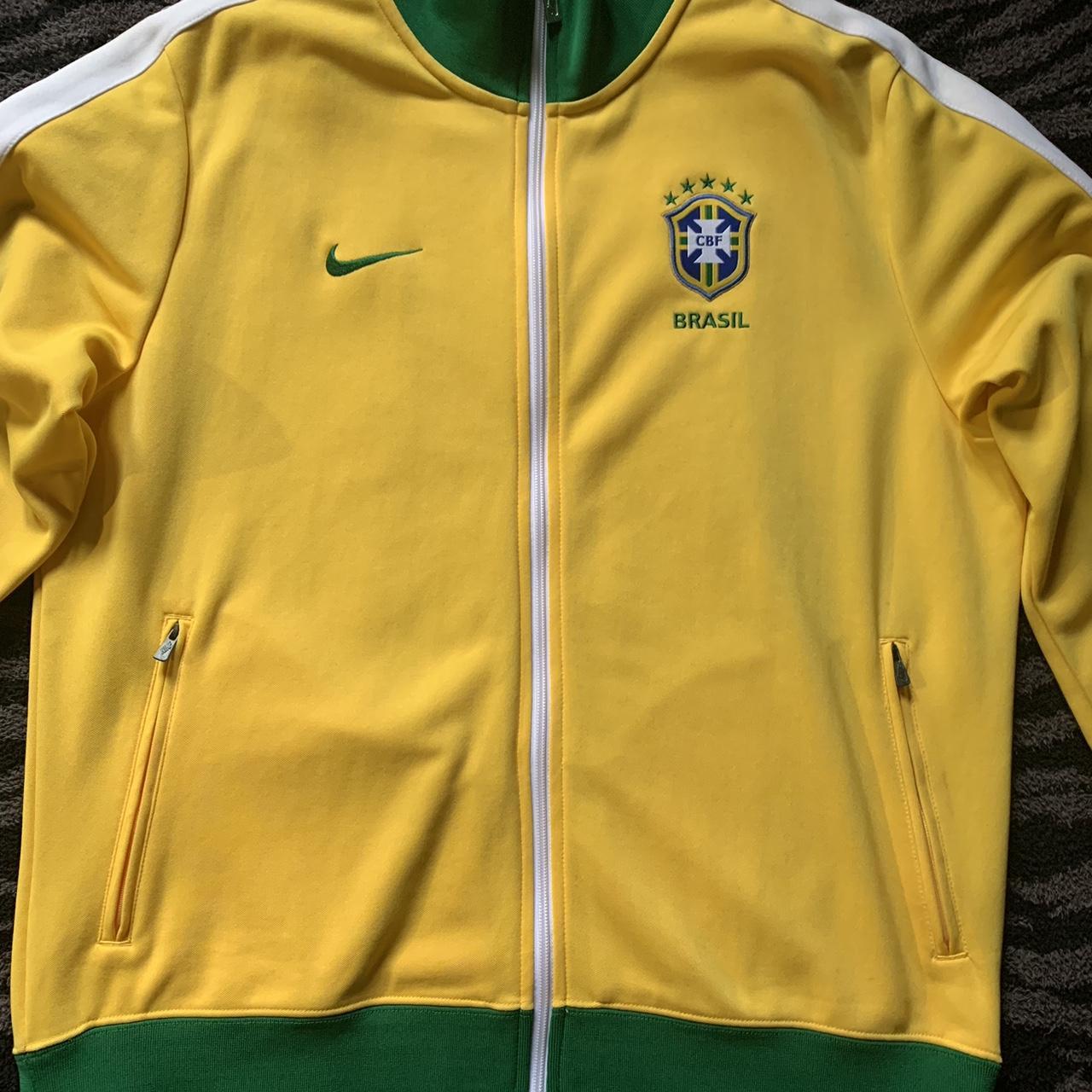 2000s nike brasil zip up jacket XL dm for - Depop