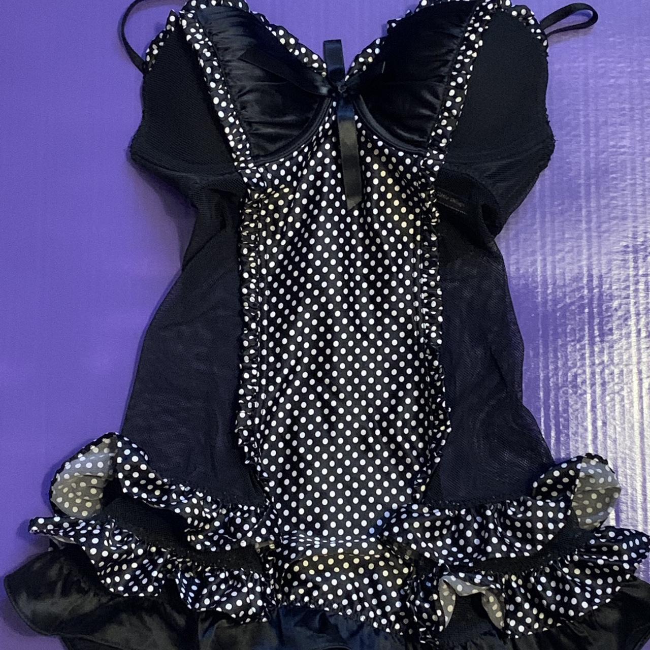 Black and white Victoria secret polka dot lingerie... Depop